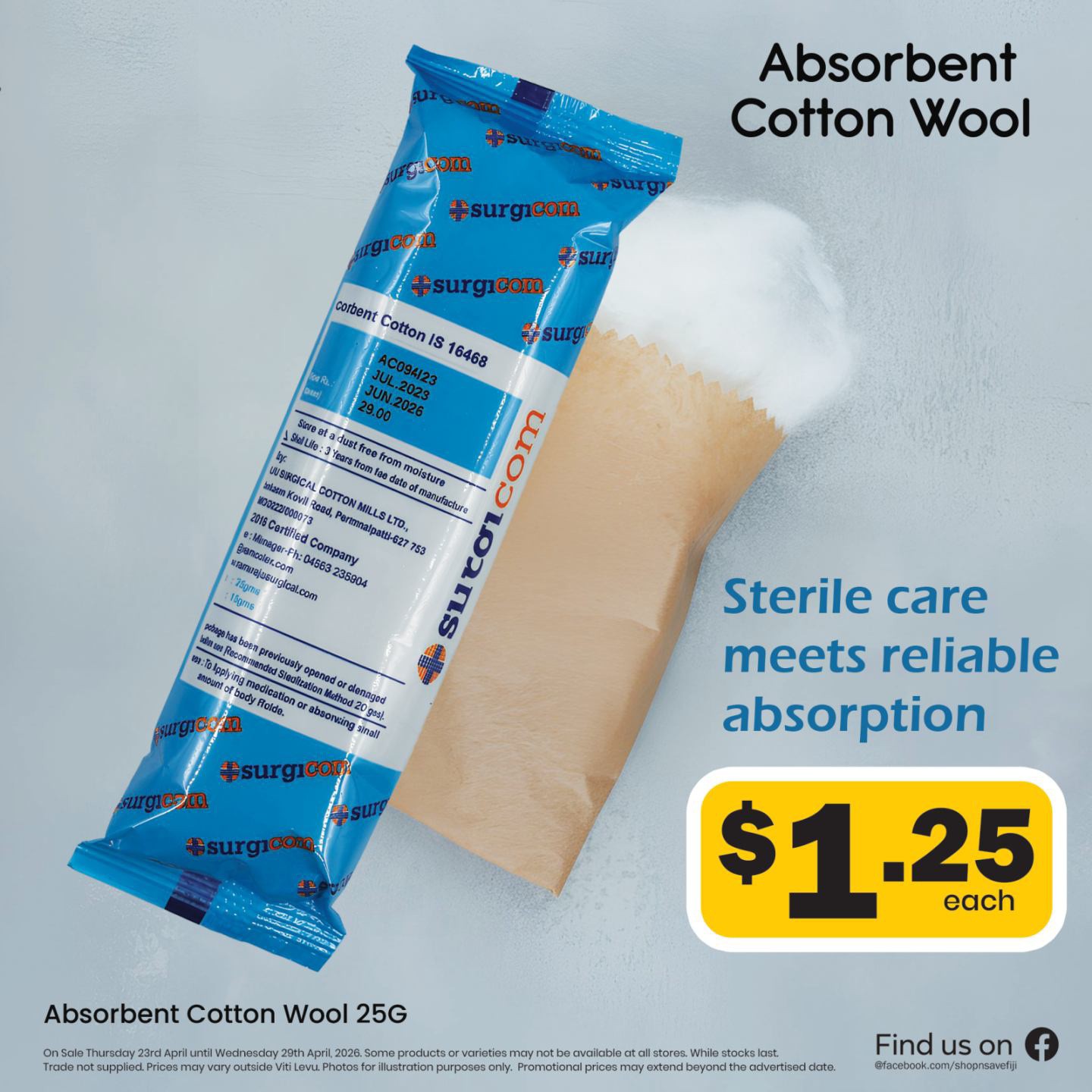 Absorbent Cotton Wool