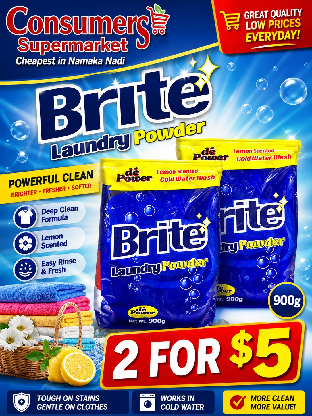 Brite Laundry Powder - 2 For $5