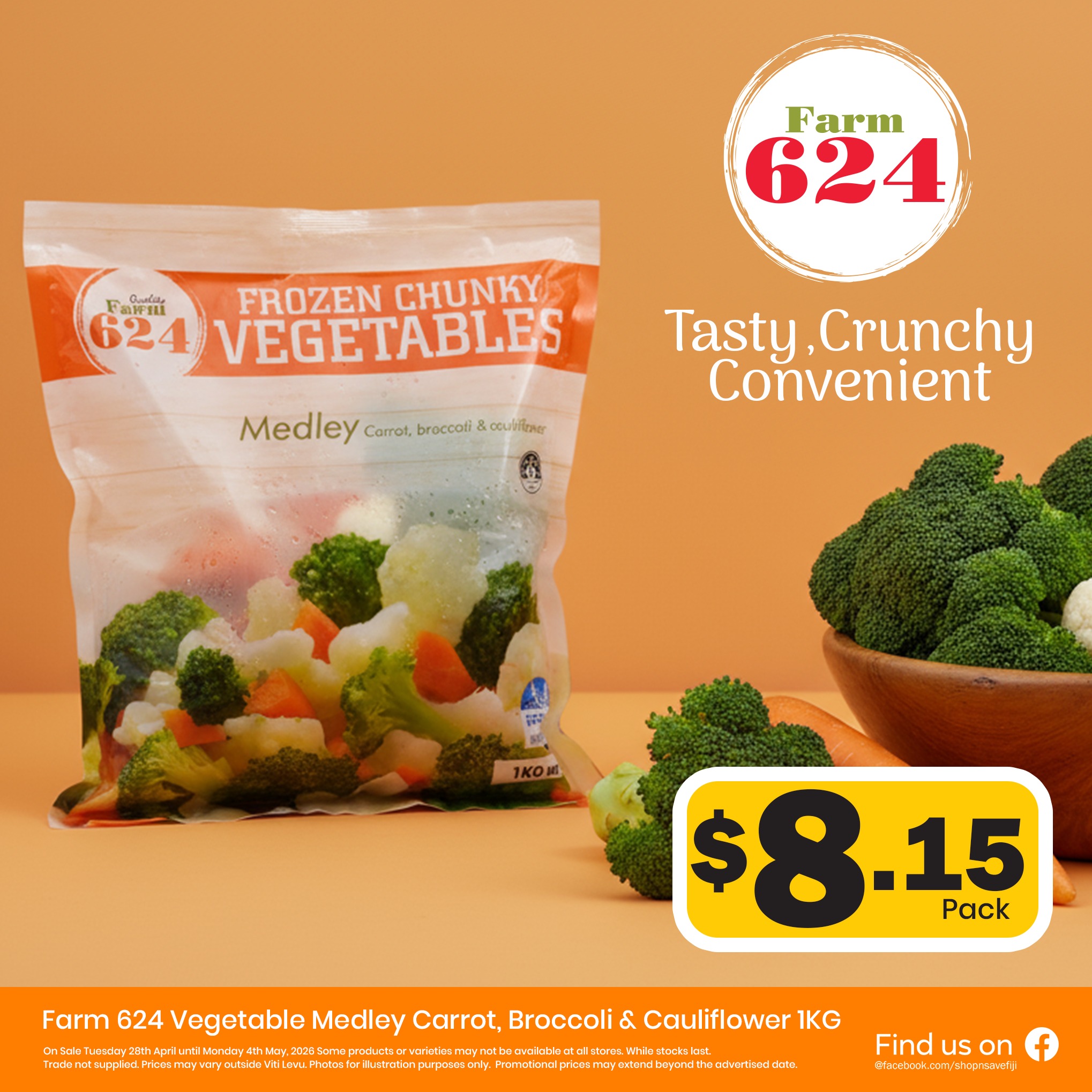 Farm 624 Vegetable Medley Carrot, Broccoli & Cauliflower 1KG