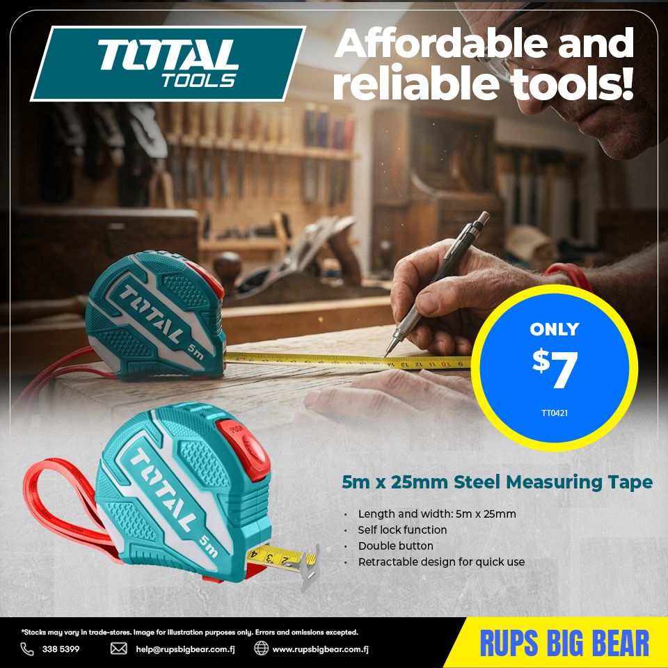 5m x 25mm Steel Measuring Tape