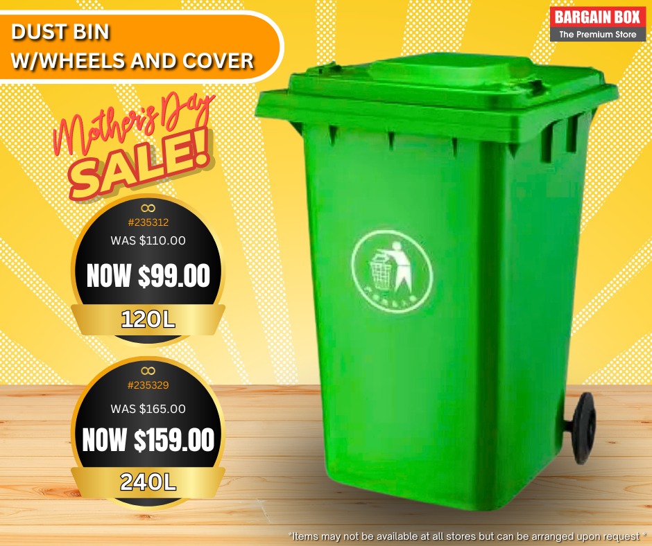 Dust Bin with Wheels and Cover