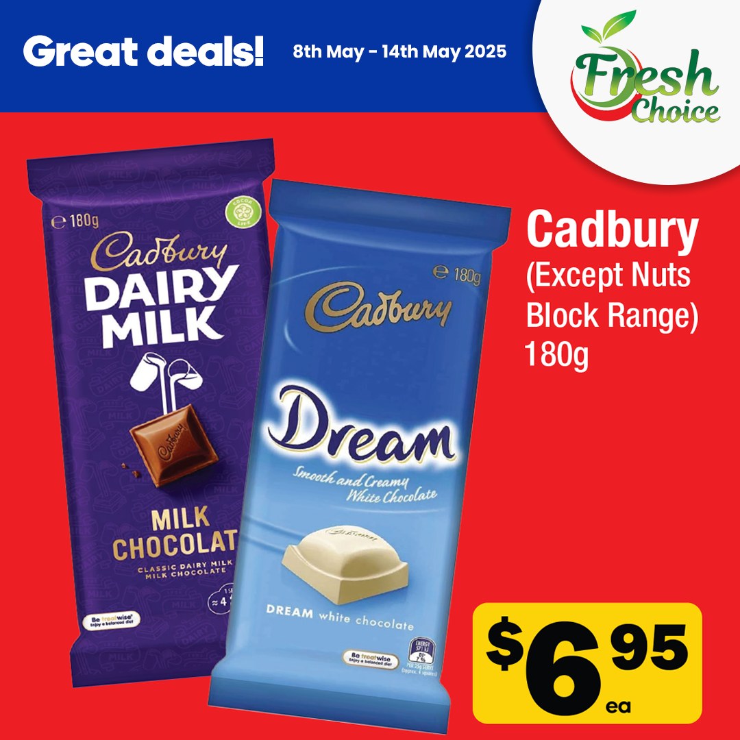 Cadbury Chocolate Blocks 180g - Page 1