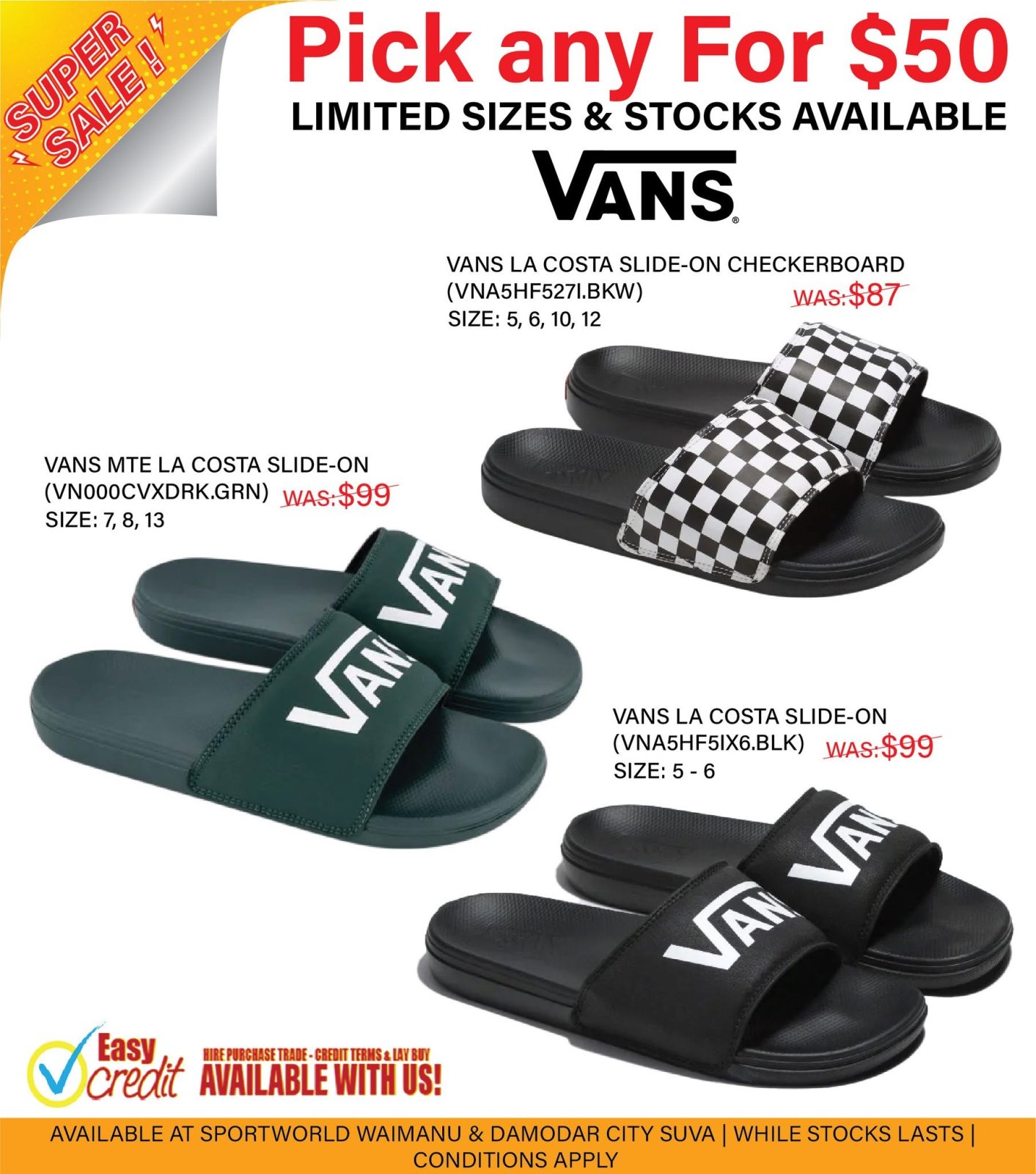 Vans Slides Super Sale – Pick Any For $50 - Page 1
