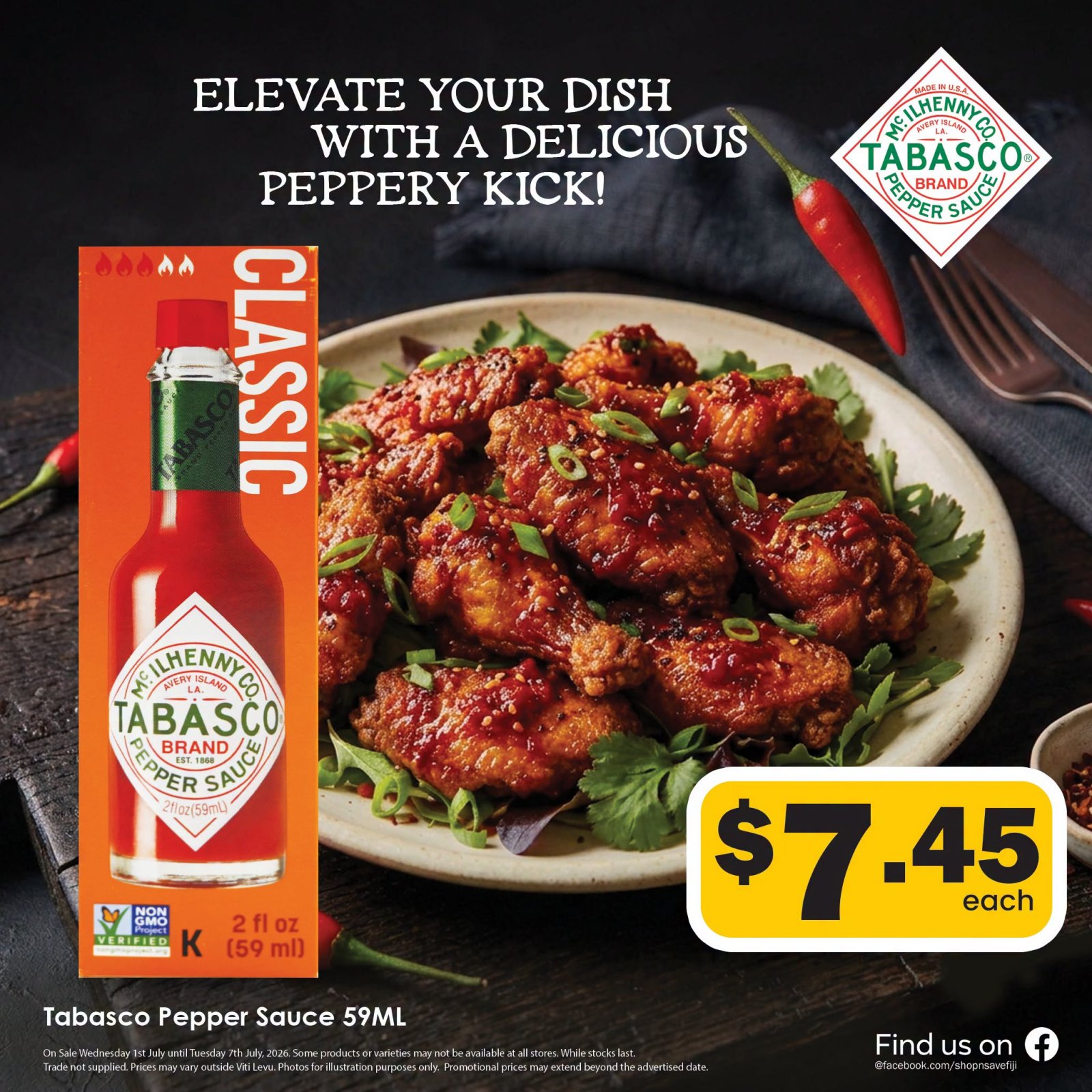 Tabasco Classic Pepper Sauce 59ML