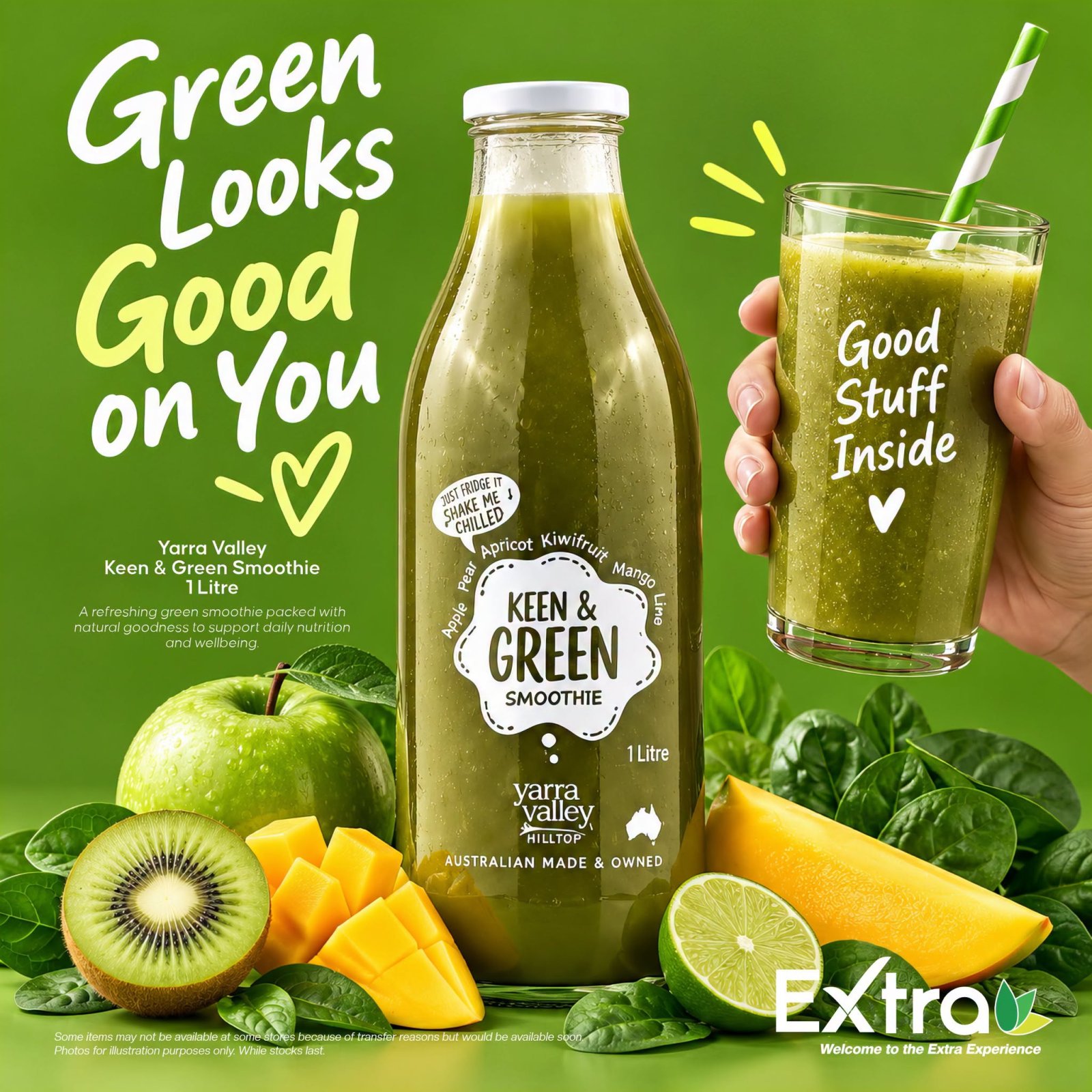 Yarra Valley Keen & Green Smoothie 1L