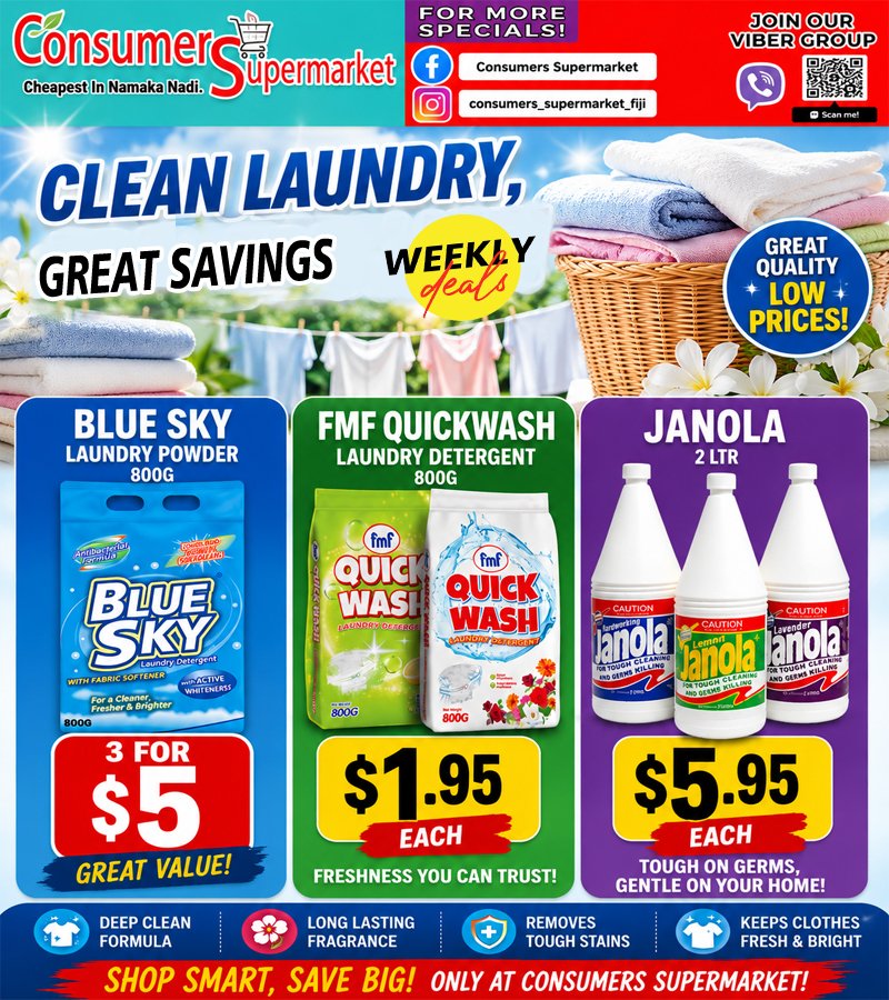 Clean Laundry, Great Savings – Weekly Deals