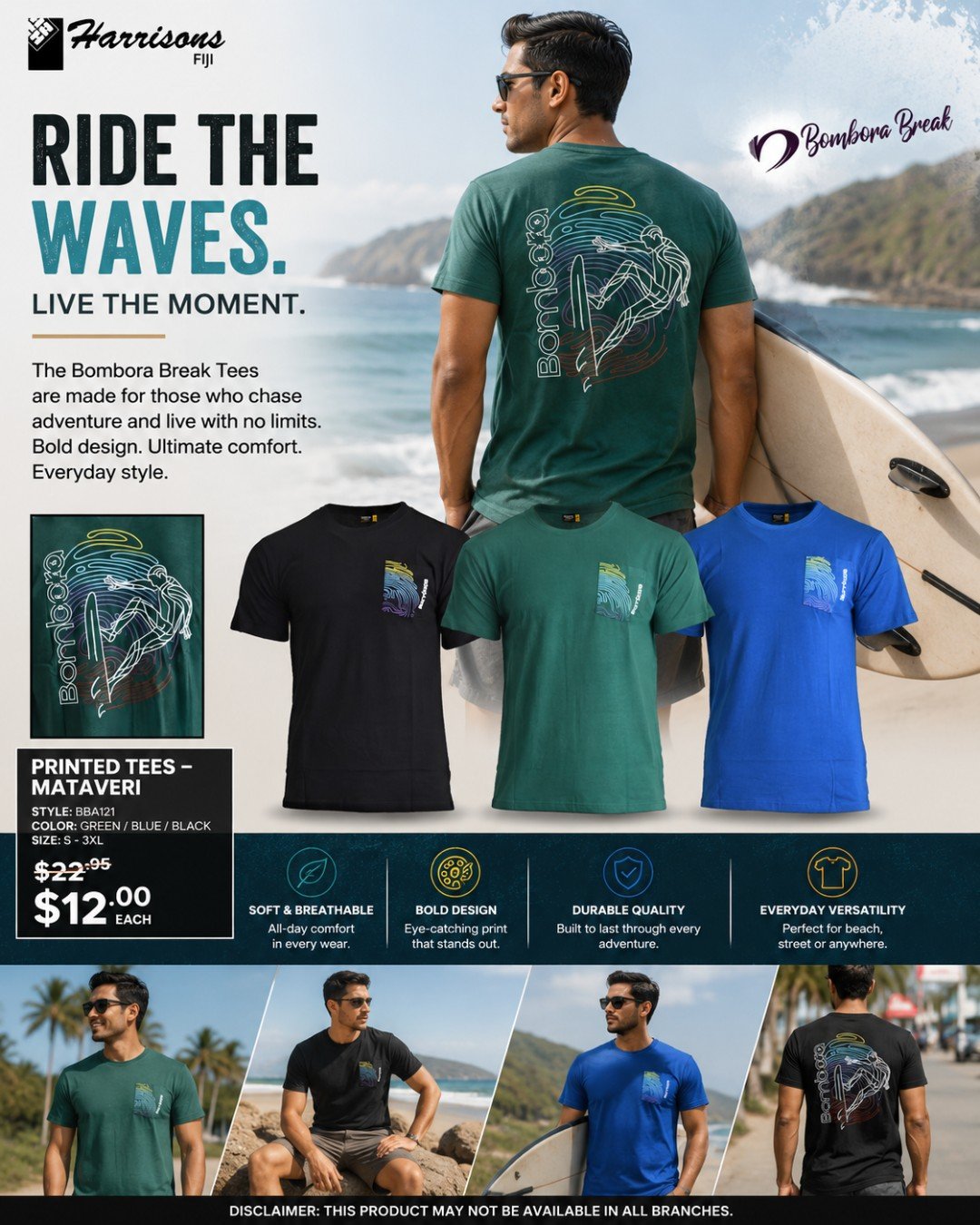 Bombora Break Printed Tees – Matayeri