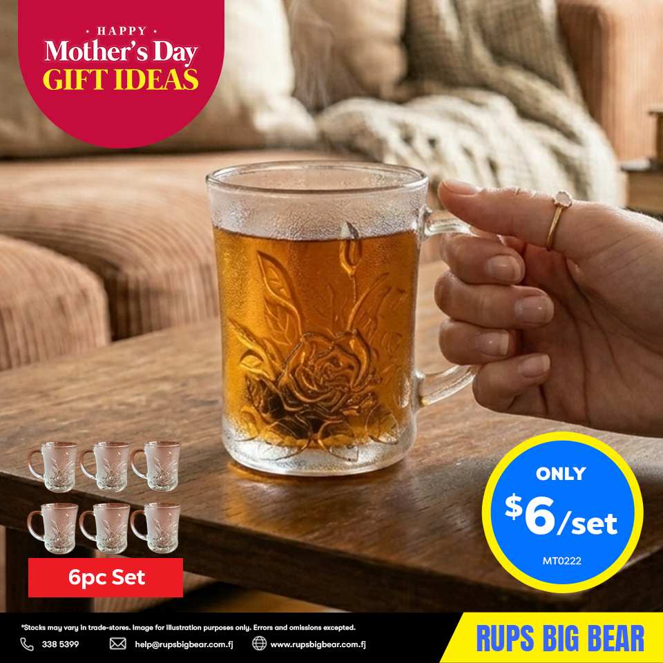 6pc Glass Mug Set - Mother's Day Gift