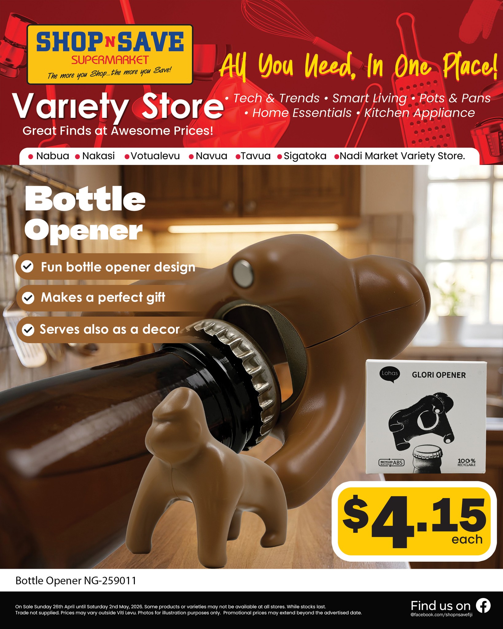 Glori Opener Bottle Opener