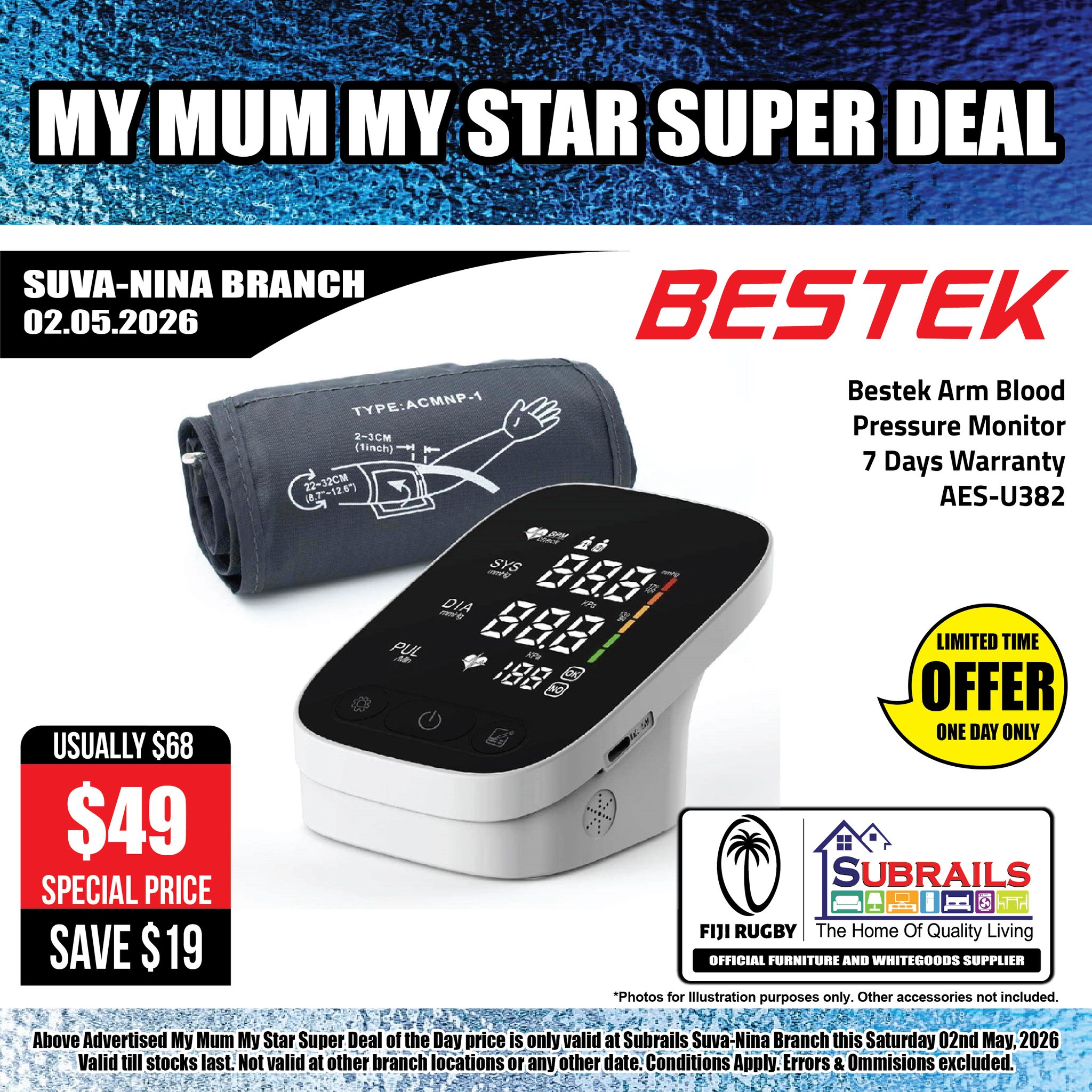 Bestek Arm Blood Pressure Monitor