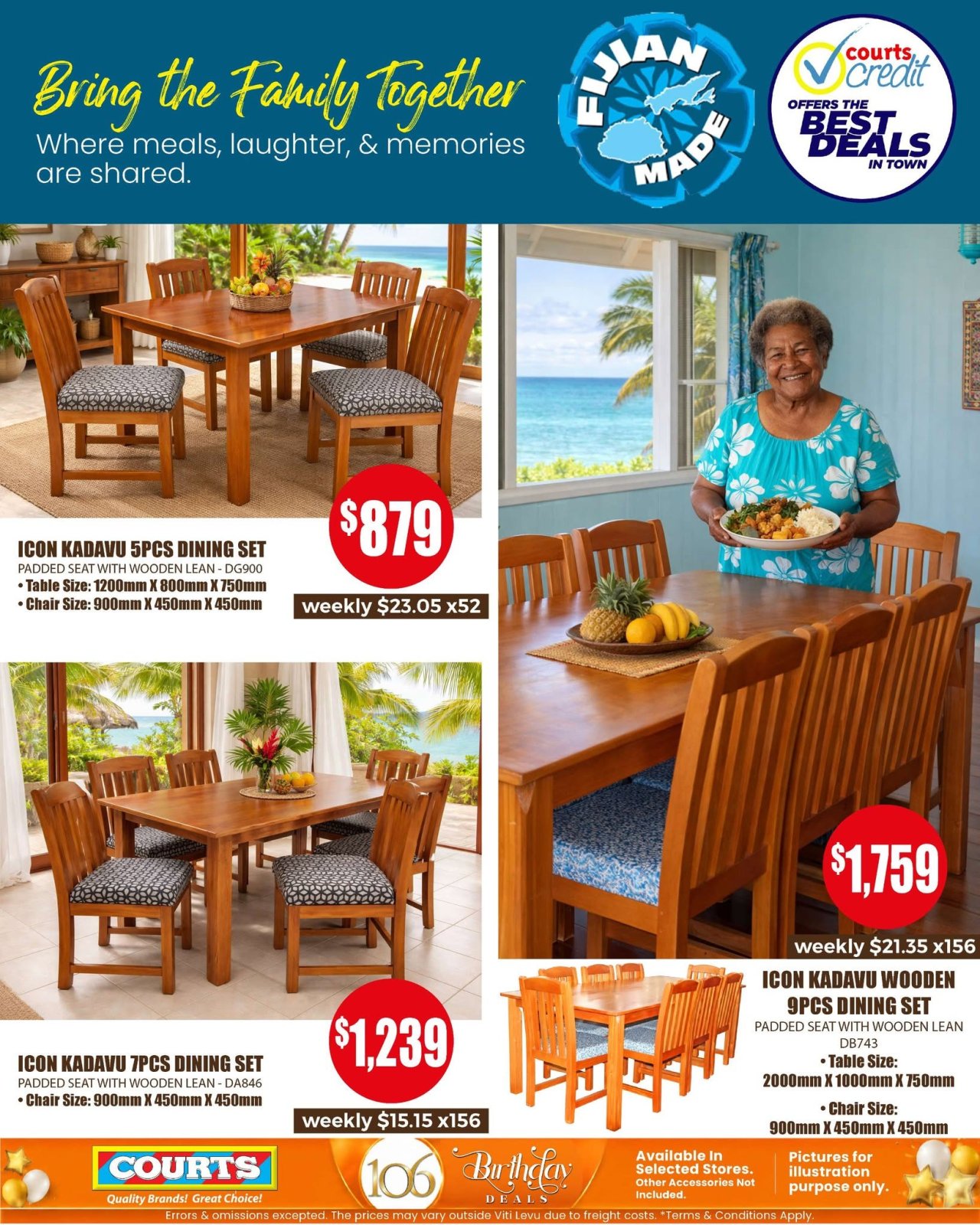Icon Kadavu Dining Sets - Family Dining Collection - Page 1
