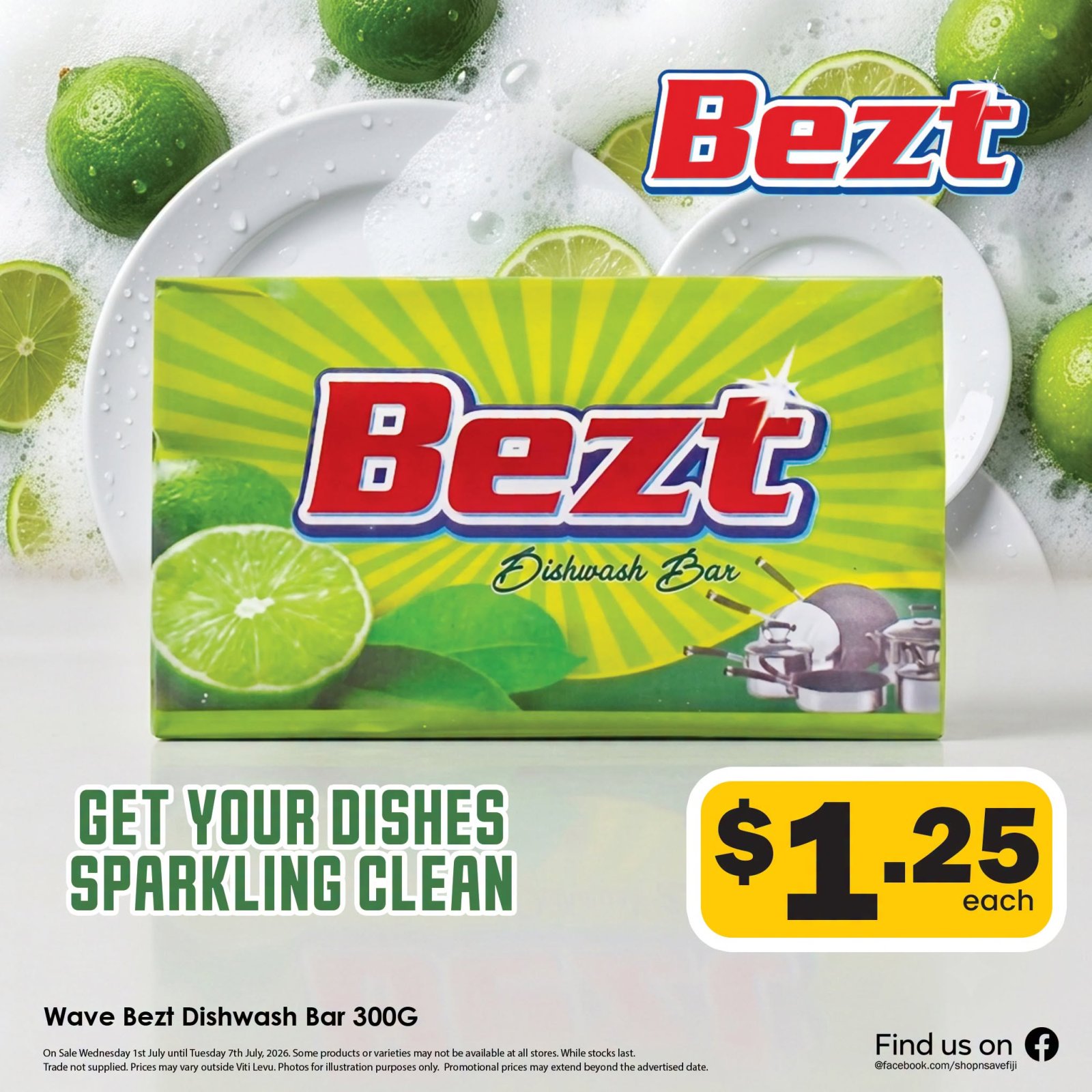 Wave Bezt Dishwash Bar 300G