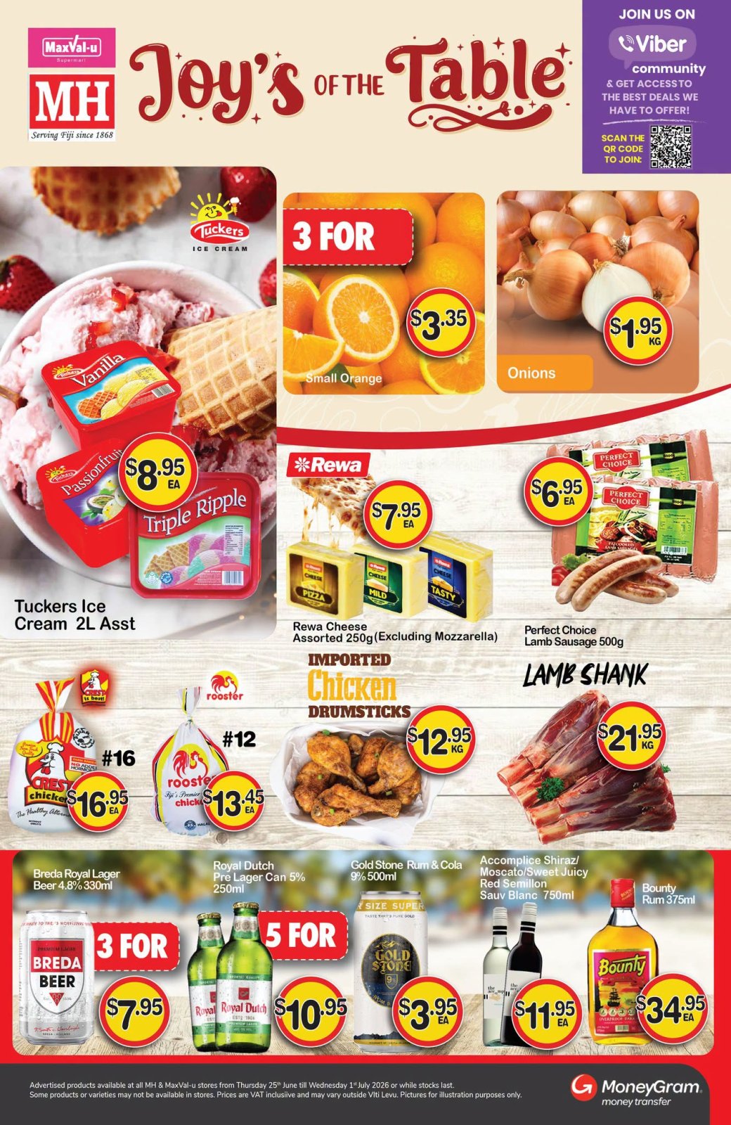Joy's of the Table - Weekly Specials - Page 1