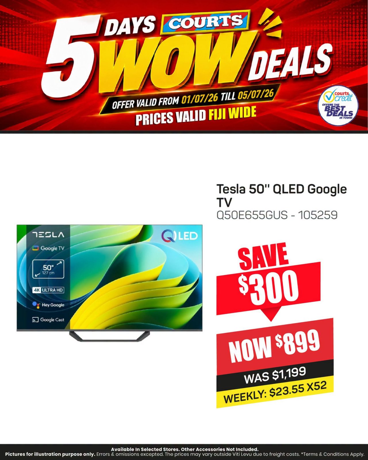 Tesla 50" QLED Google TV