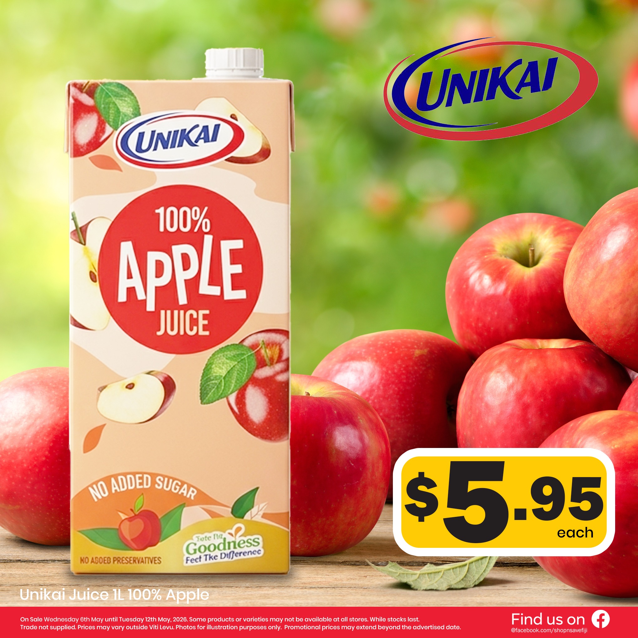 Unikai Juice 1L 100% Apple