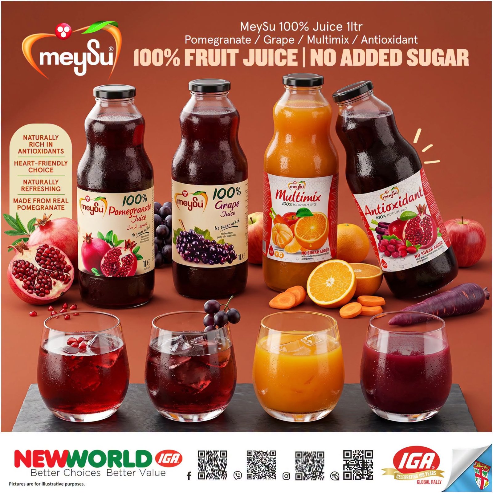 MeySu 100% Juice 1ltr - Four Flavors - Page 1