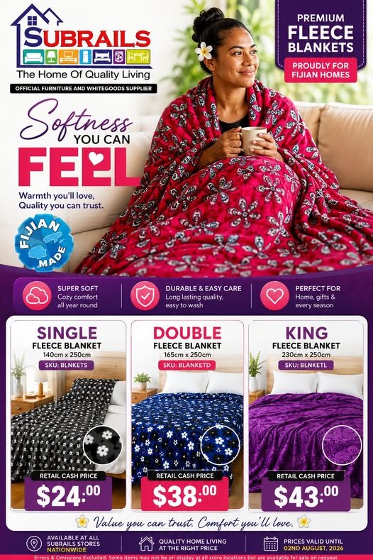 Premium Fleece Blankets – Fijian Made - Page 1