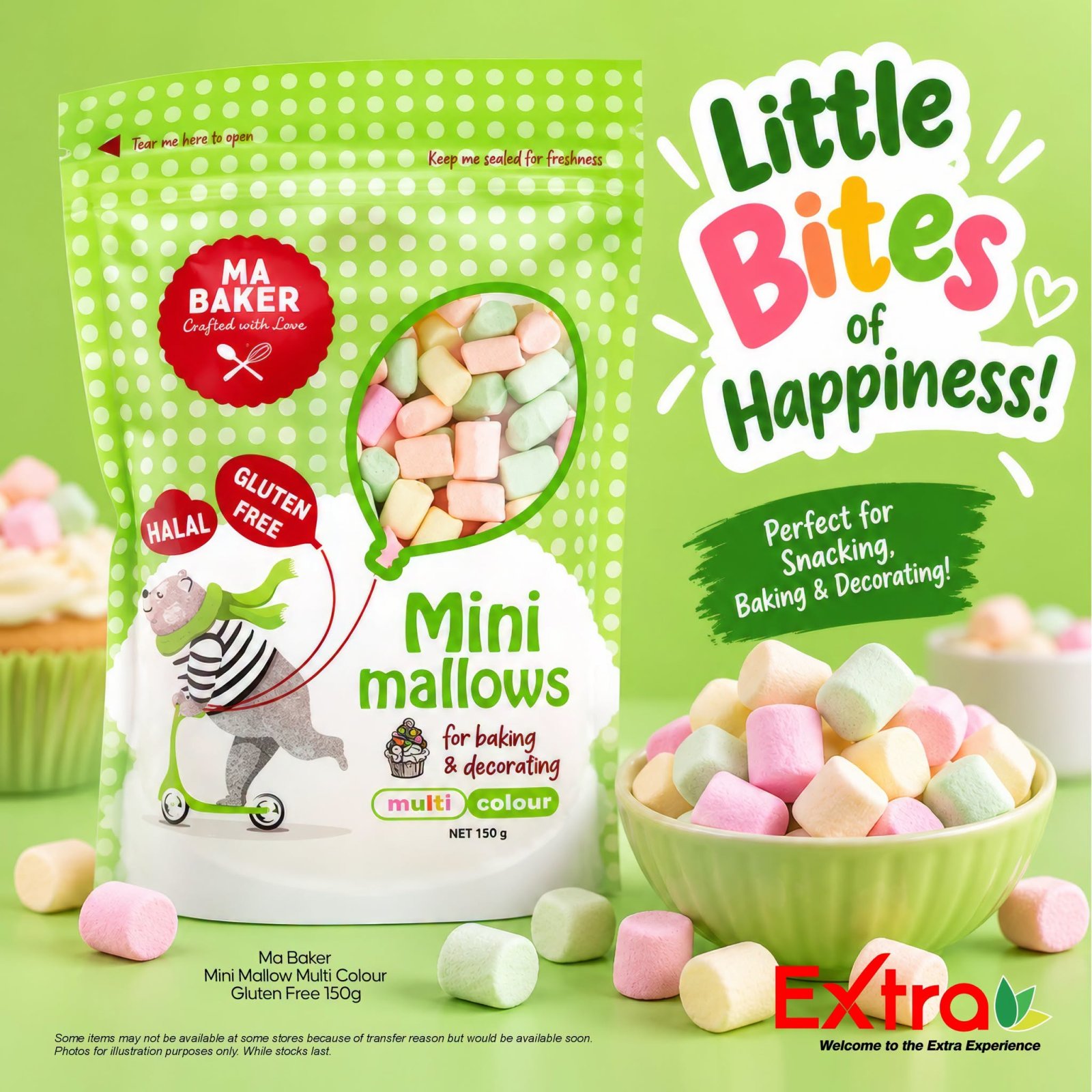 Ma Baker Mini Mallows 150g - Multi Colour