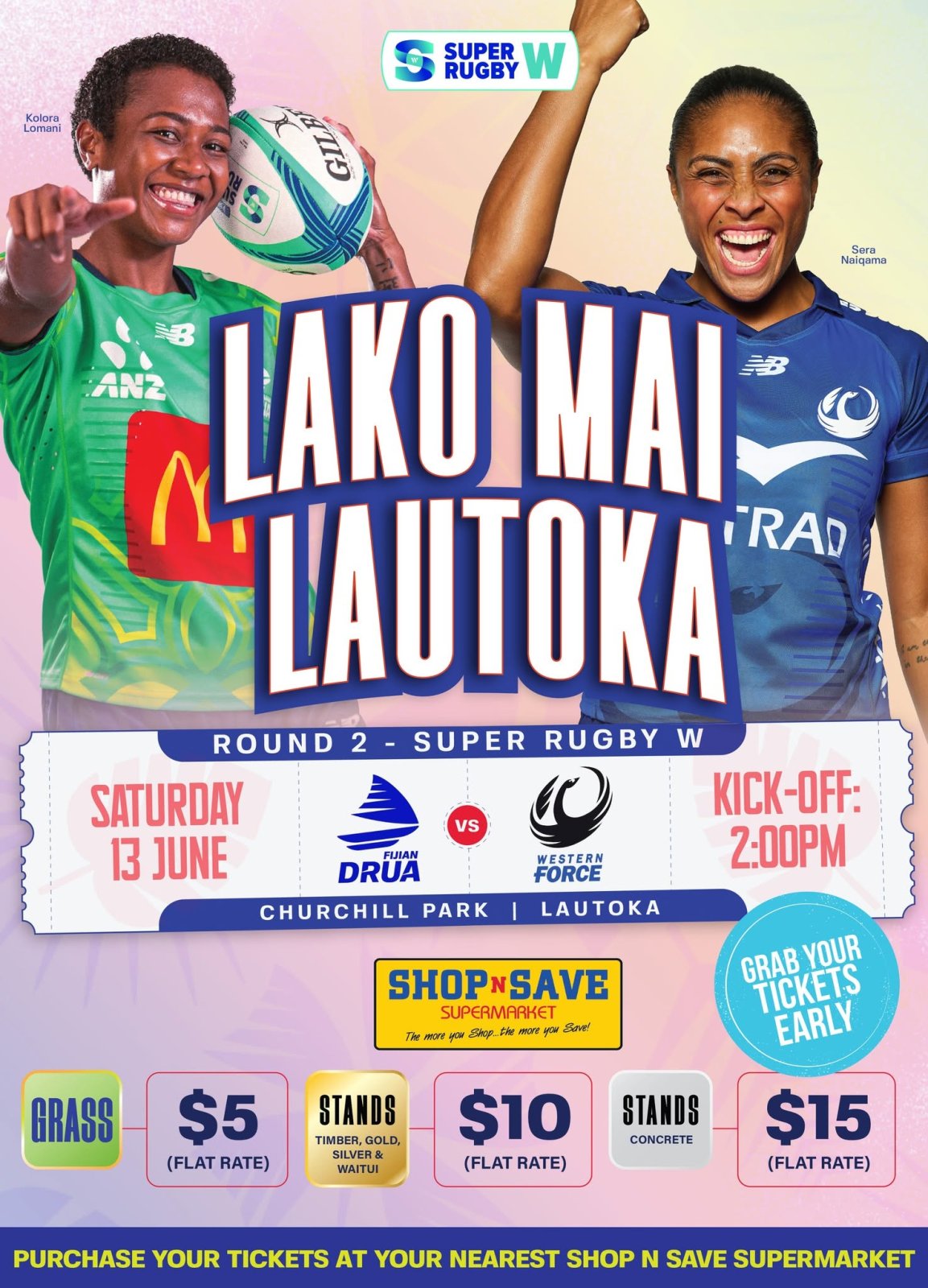 Lako Mai Lautoka - Fijian Drua Women vs Western Force