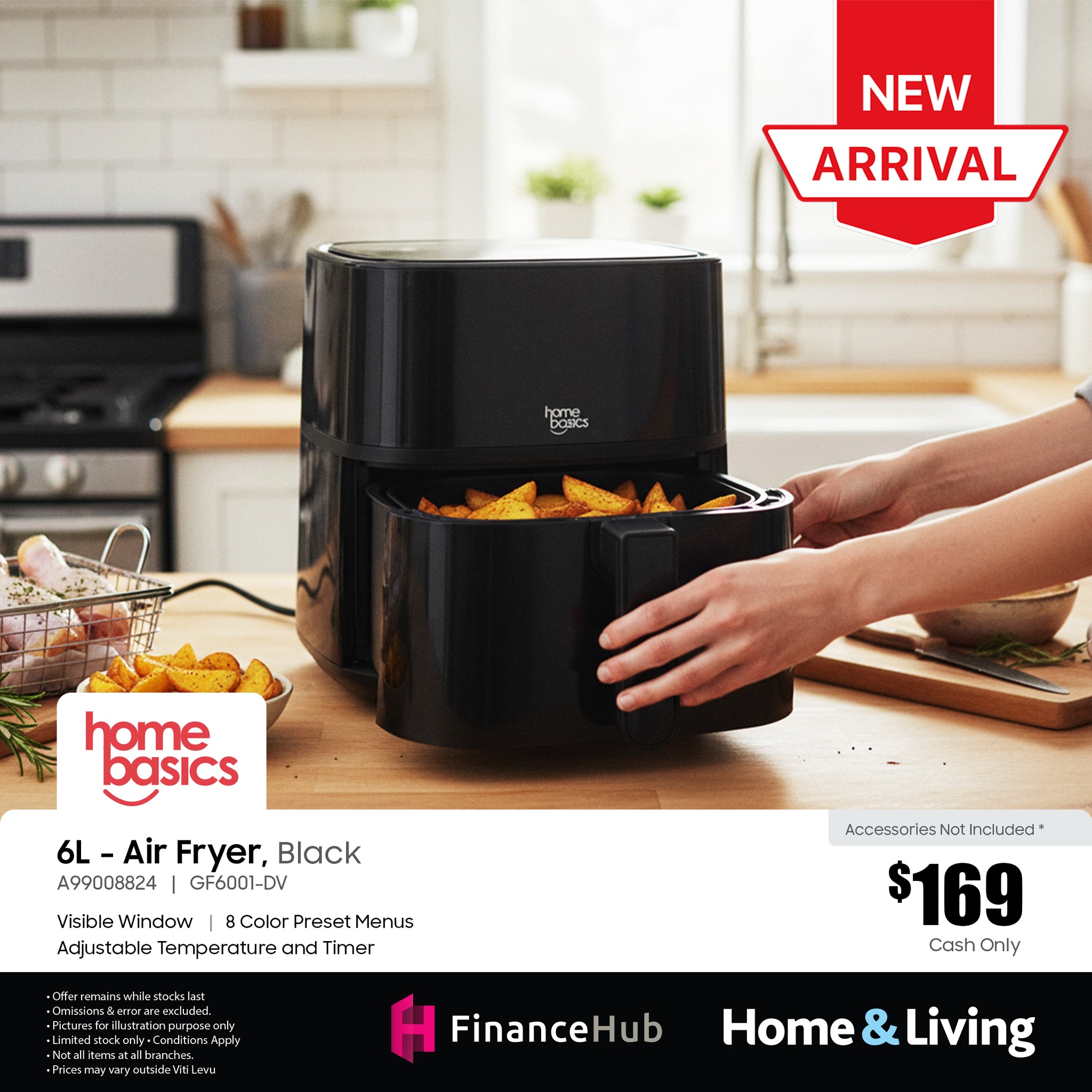 6L Air Fryer, Black