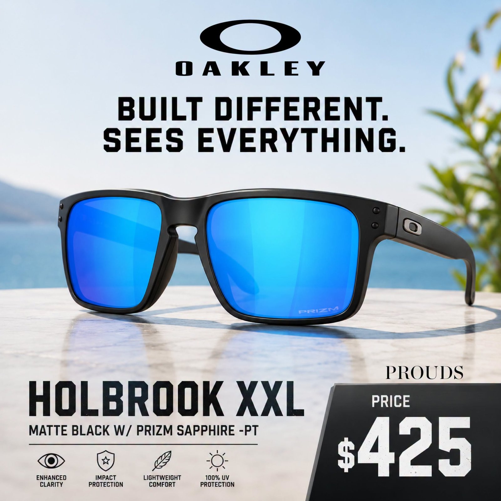Oakley Holbrook XXL Matte Black w/ Prizm Sapphire