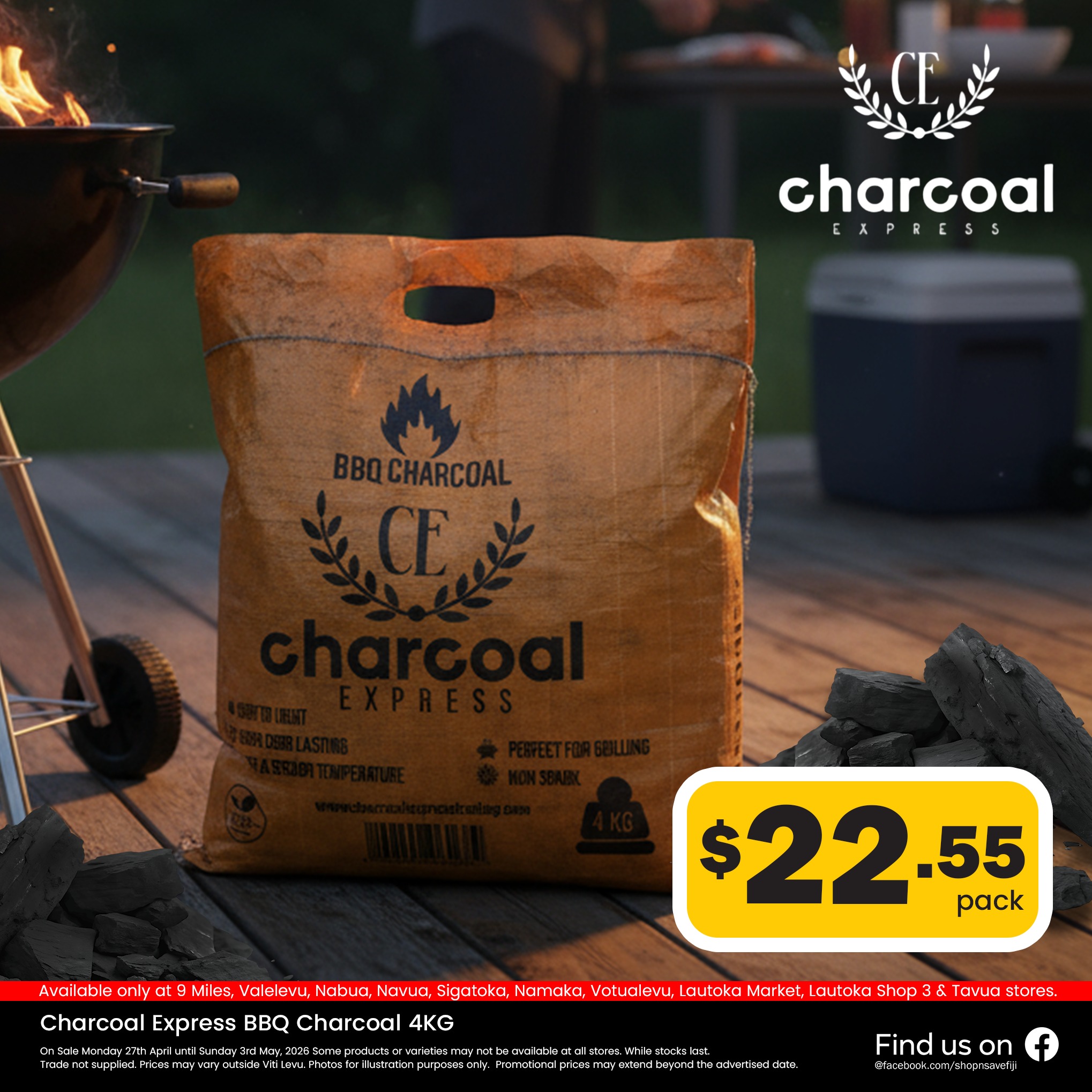 Charcoal Express BBQ Charcoal 4KG