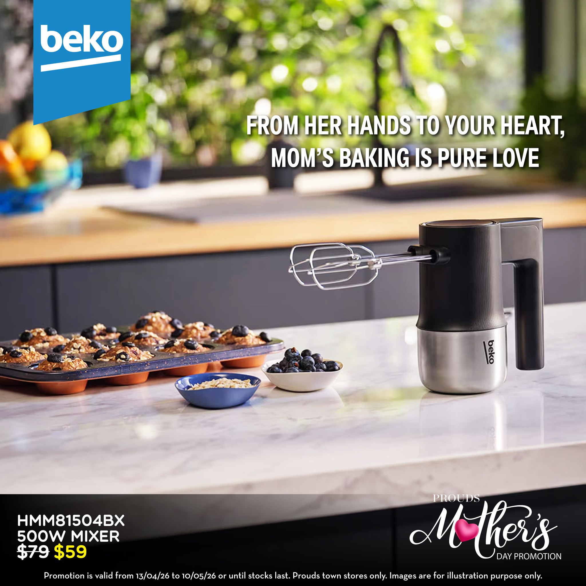 Beko HMM81504BX 500W Mixer - Mother's Day Promotion