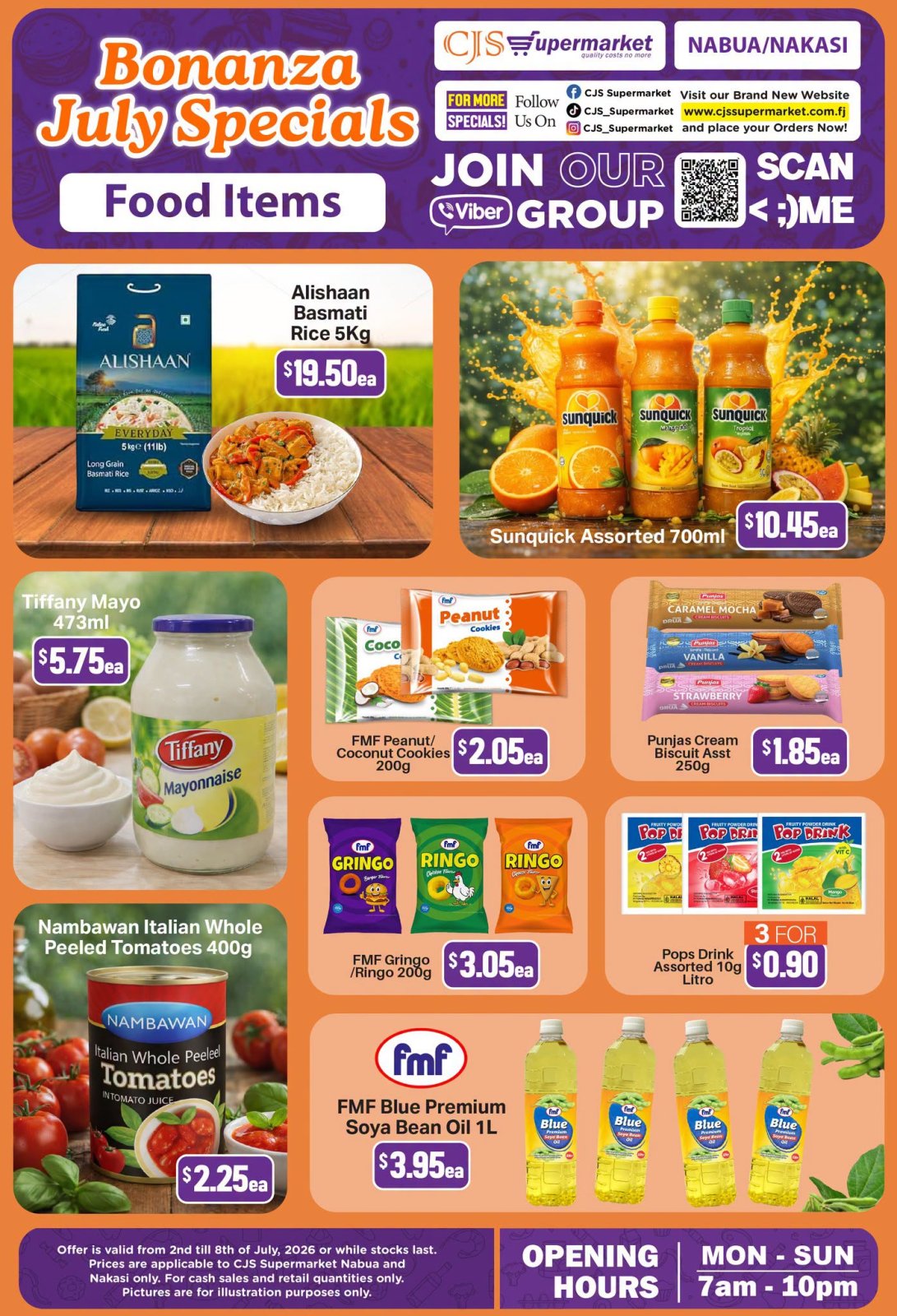 Bonanza July Specials - Food Items - Page 1