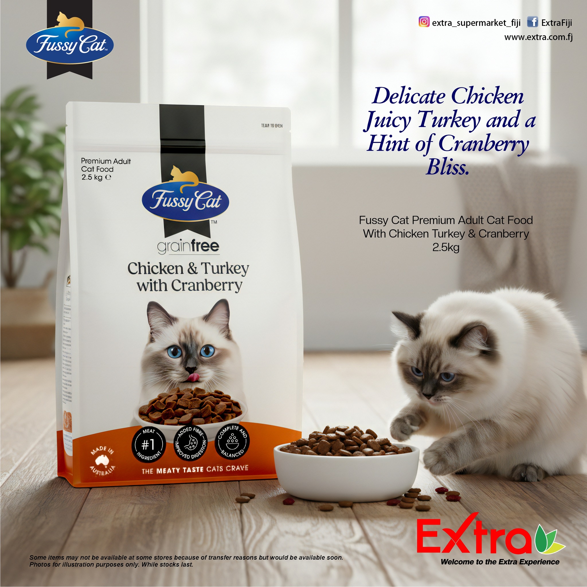 Fussy Cat Grain Free Chicken & Turkey with Cranberry 2.5kg