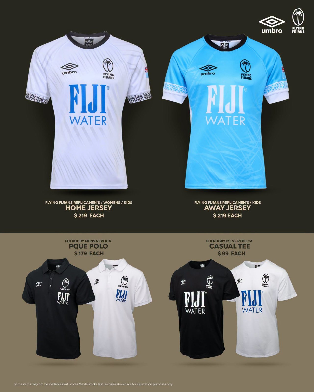 Flying Fijians Rugby Replica Kit & Casual Wear - Page 1