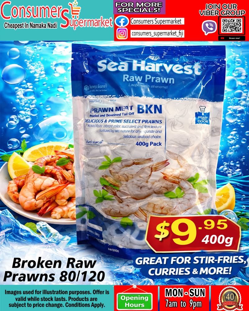 Sea Harvest Raw Prawn Meat BKN 400g