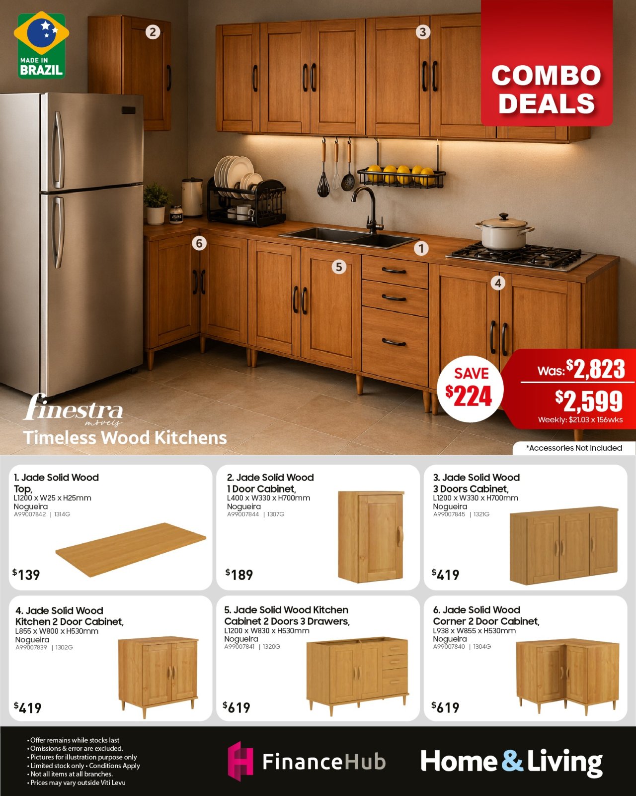Timeless Wood Kitchens Combo Deals