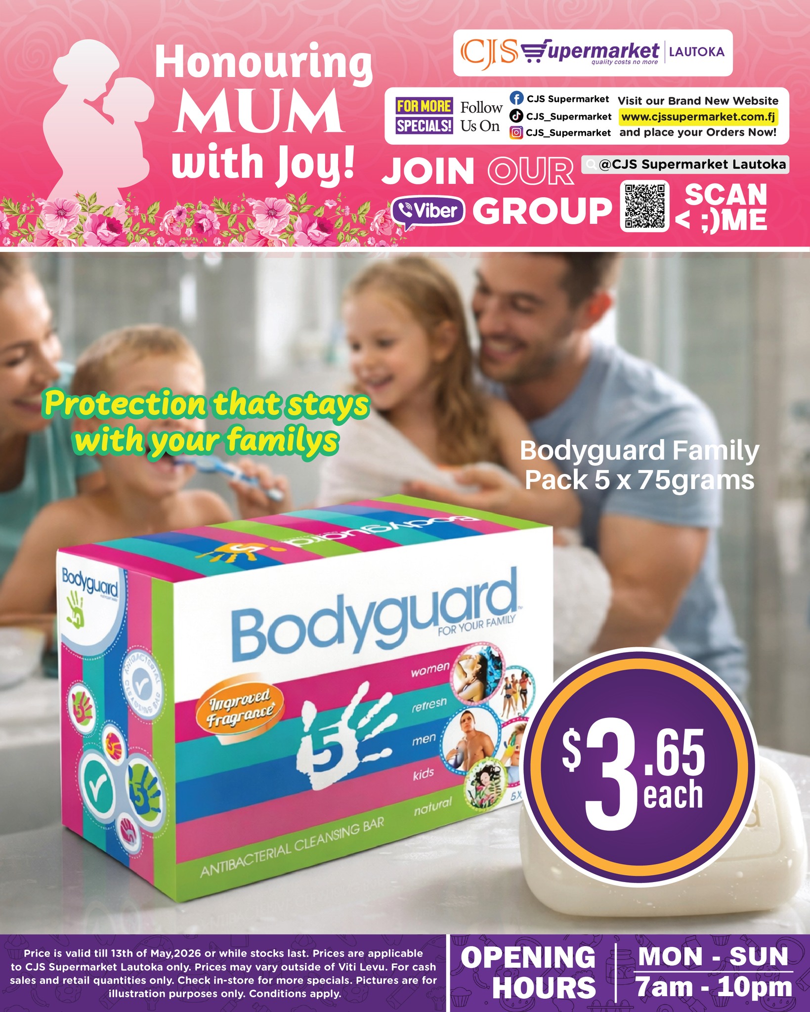 Bodyguard Family Pack Antibacterial Cleansing Bar
