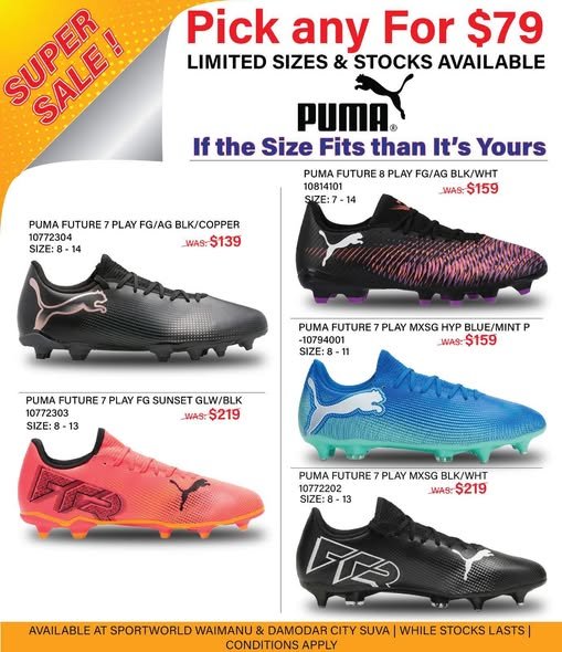 Puma Future 7 Play Football Boots – Pick Any For $79 - Page 1