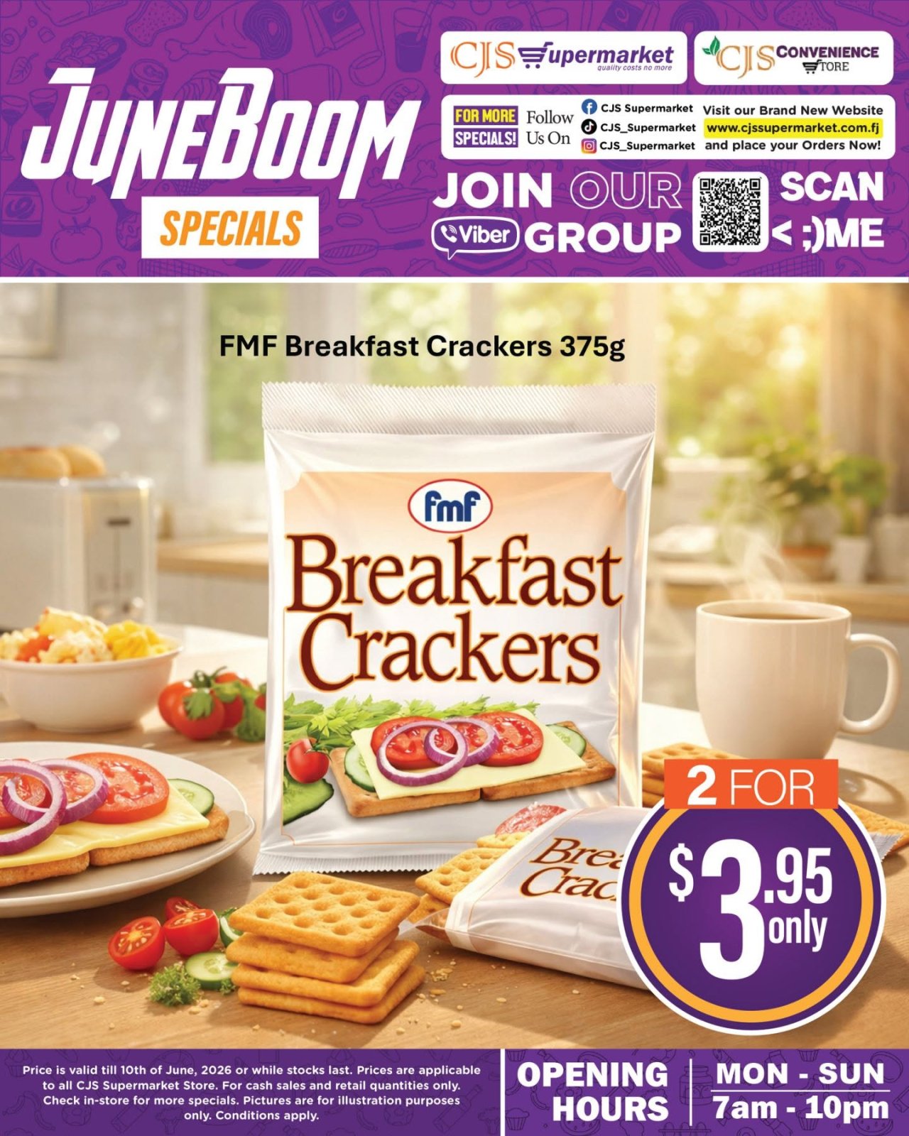 FMF Breakfast Crackers 375g