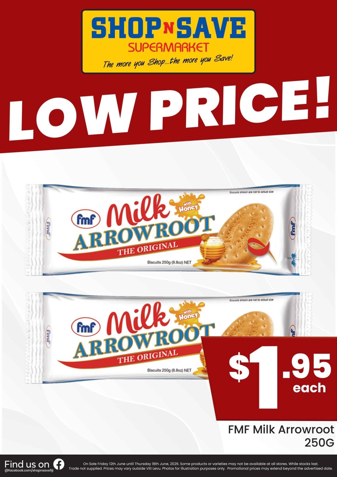 FMF Milk Arrowroot Biscuits 250G