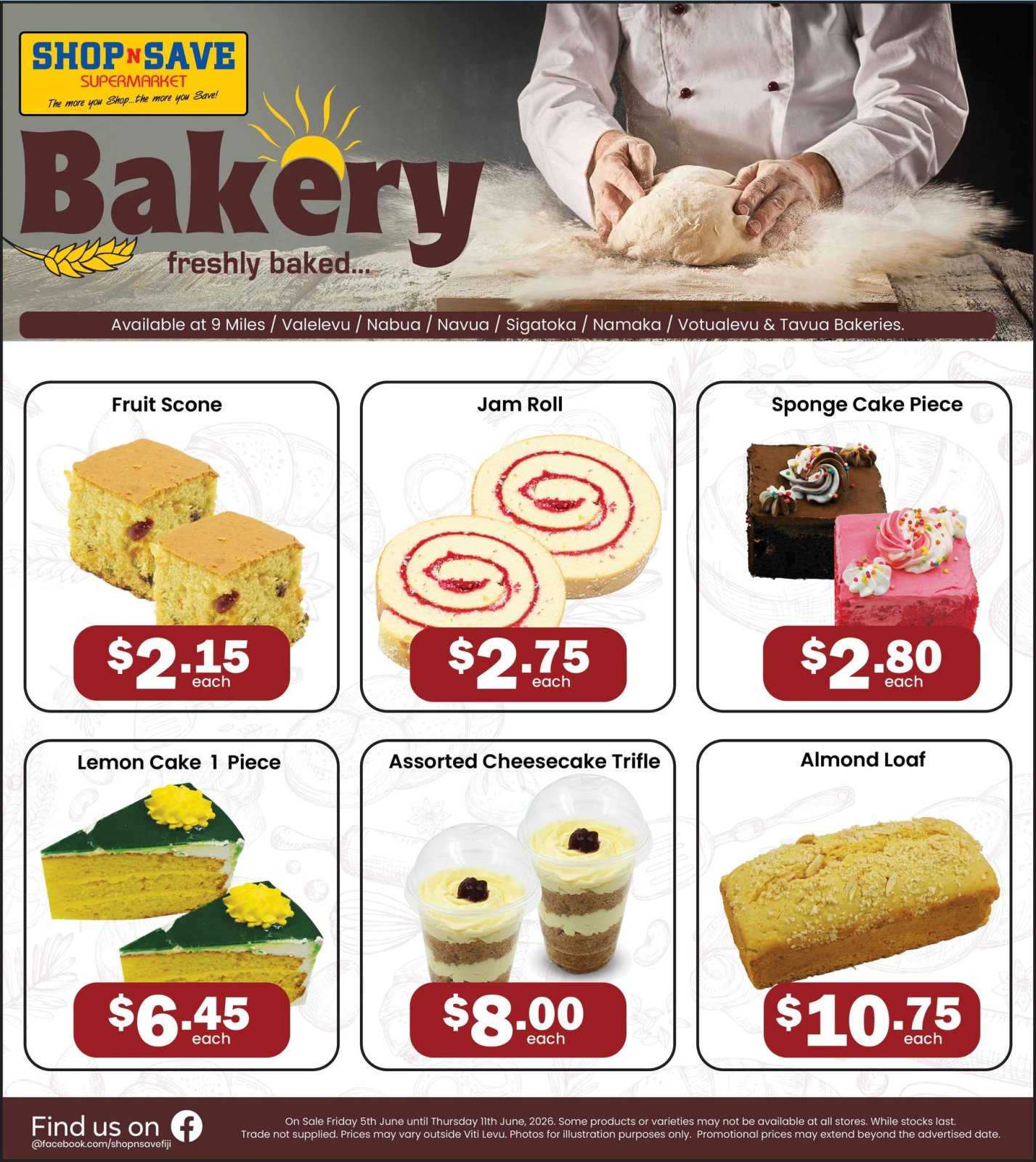 Shop n Save Bakery Freshly Baked Specials