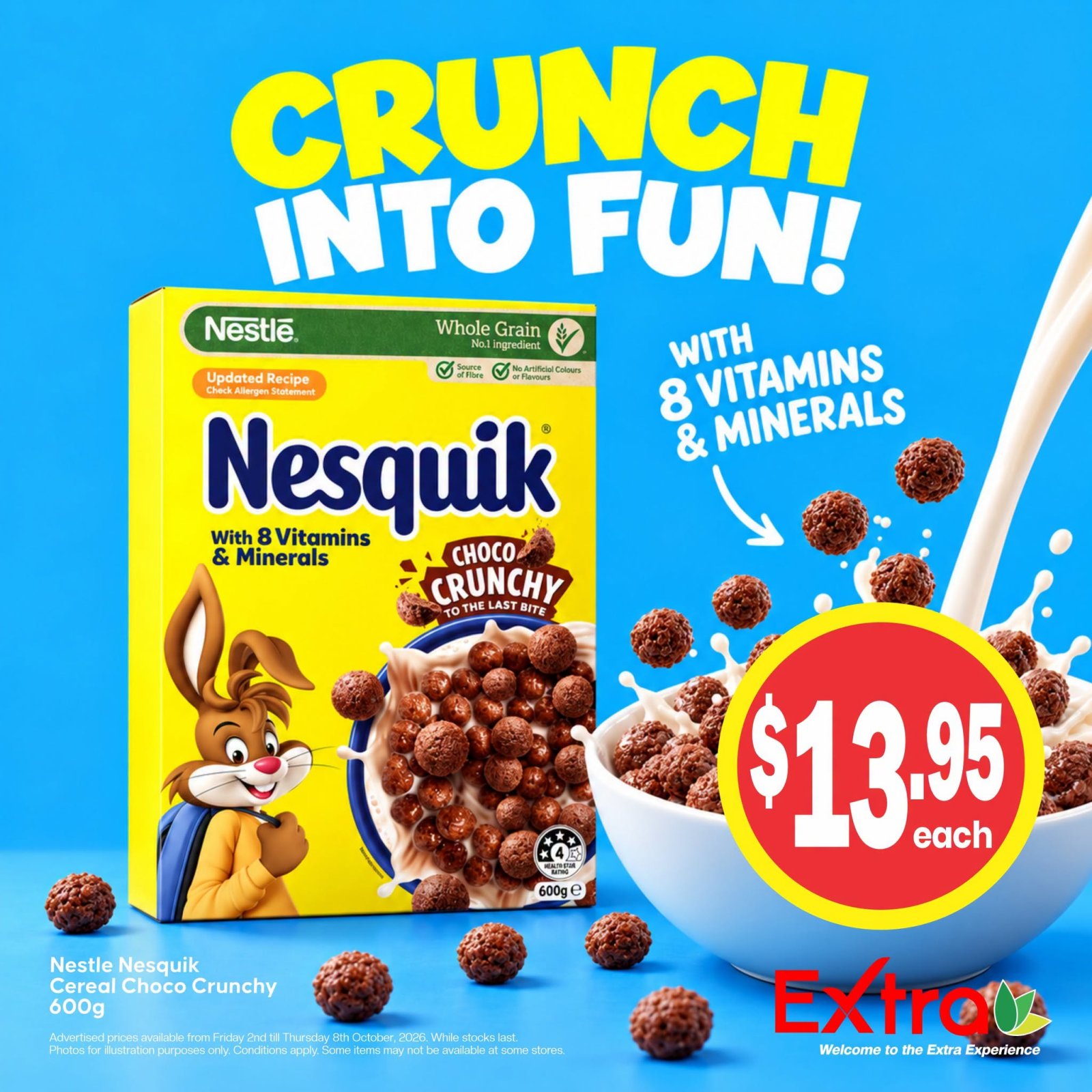 Nesquik Cereal Choco Crunchy 600g