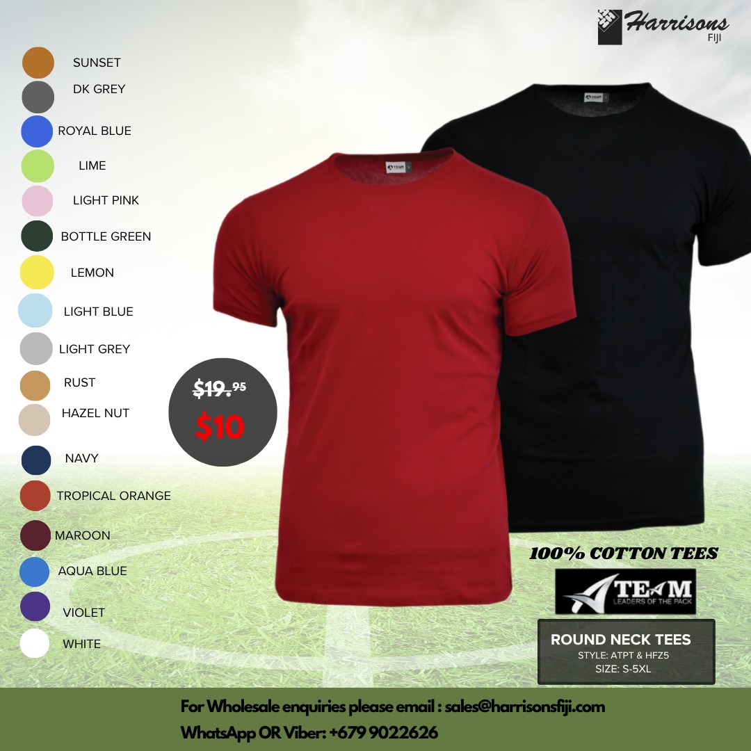 100% Cotton Round Neck Tees