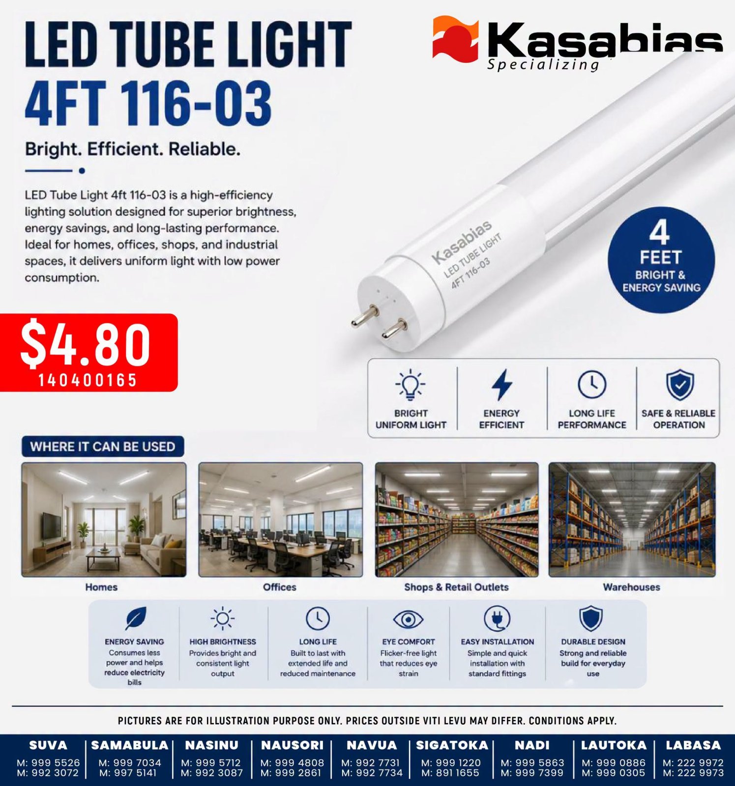 LED Tube Light 4FT 116-03