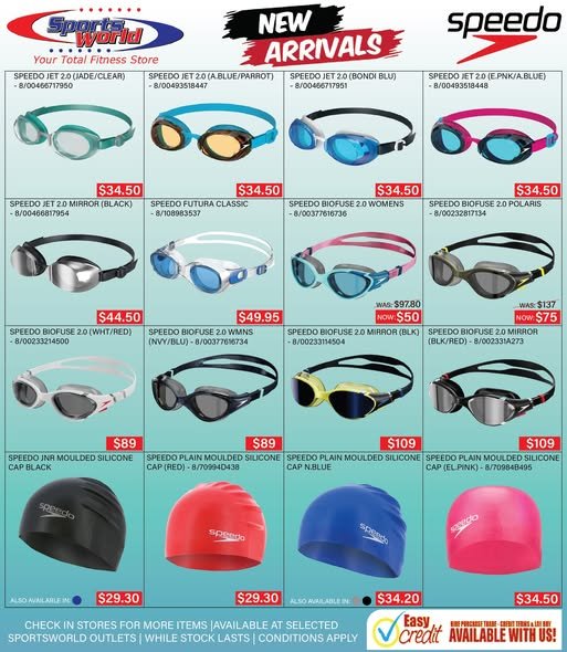 NEW Speedo Arrivals – Goggles & Swim Caps