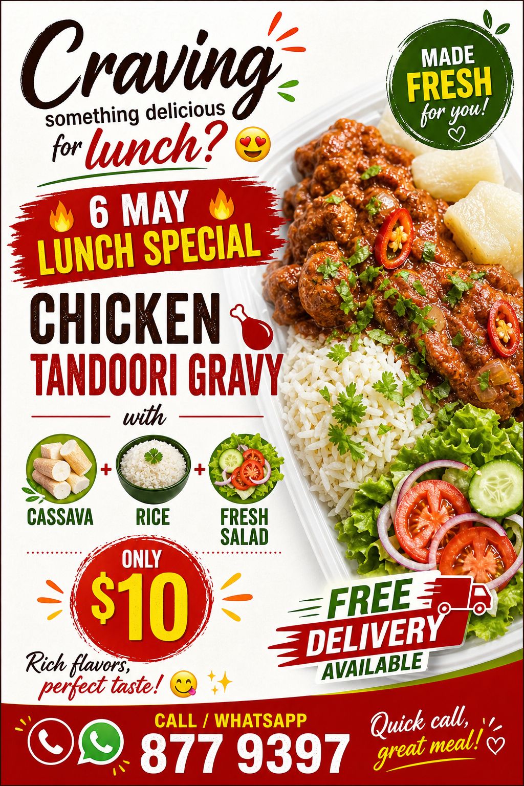 Chicken Tandoori Gravy Lunch Special