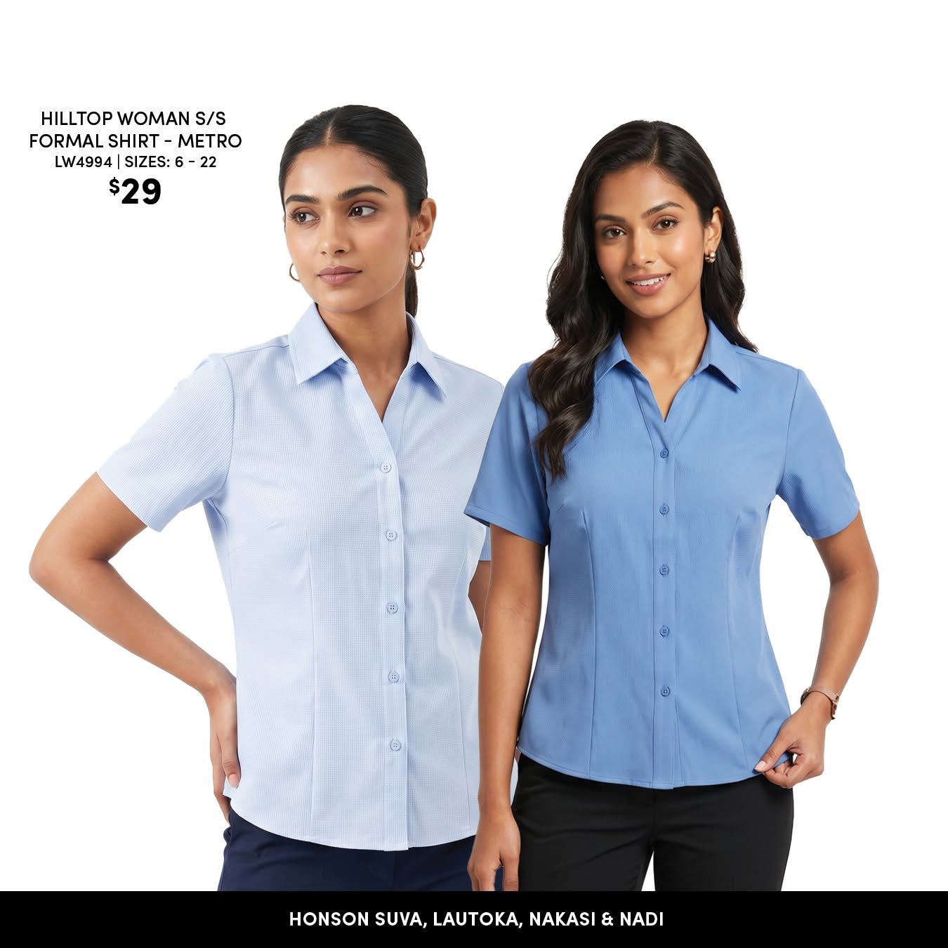 Hilltop Woman S/S Formal Shirt - Metro