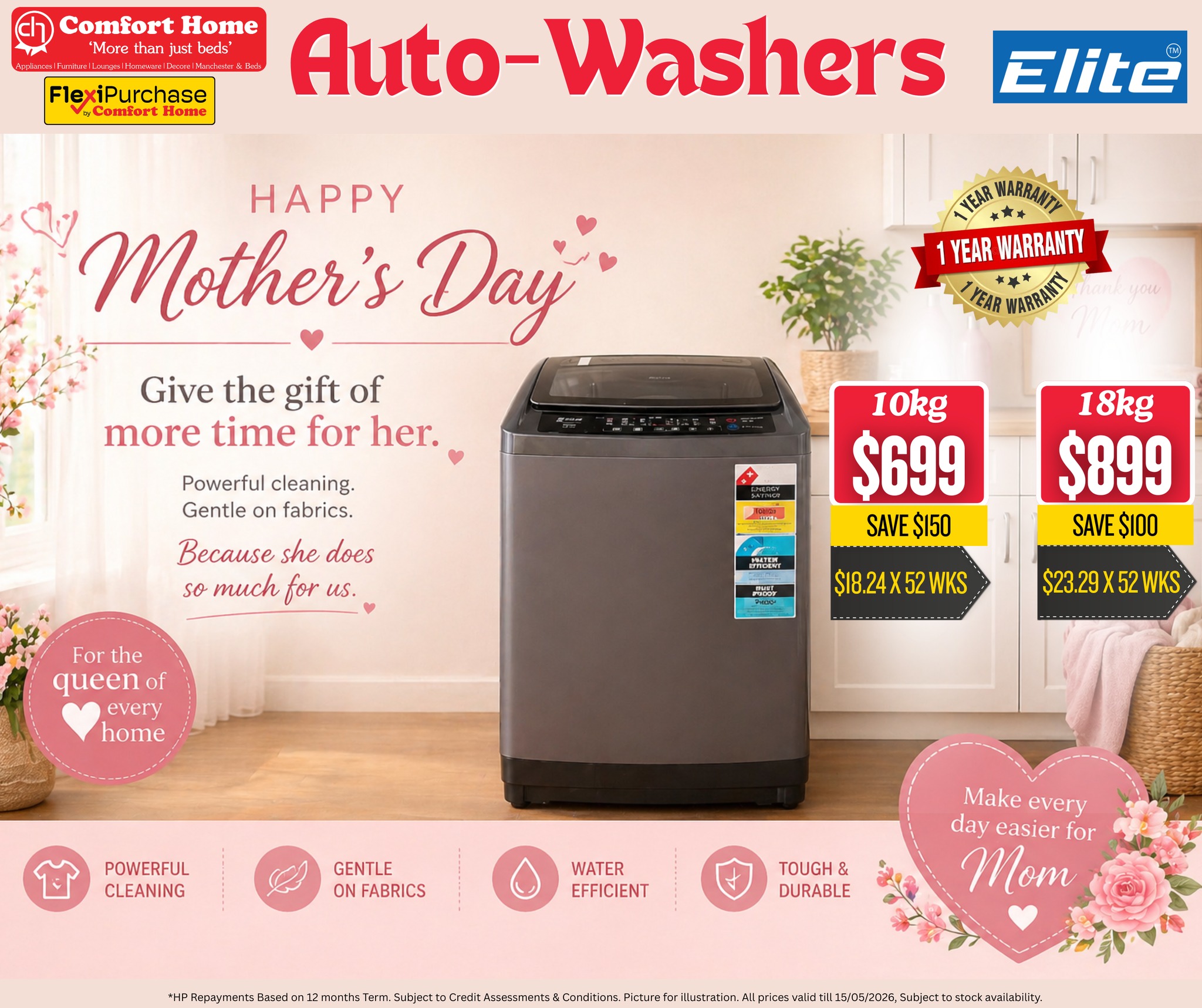 Elite Auto-Washers Mother's Day Sale