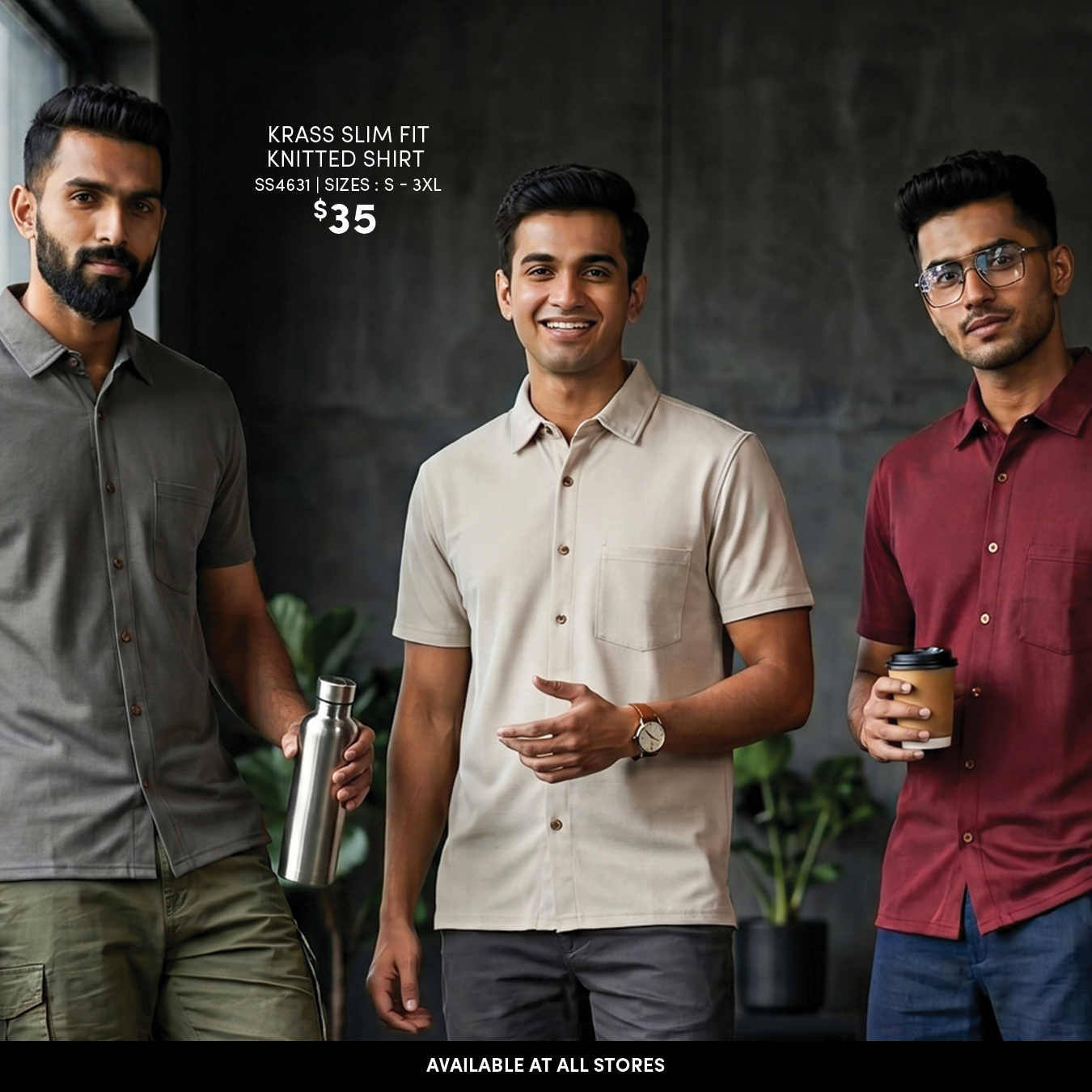 Krass Slim Fit Knitted Shirt