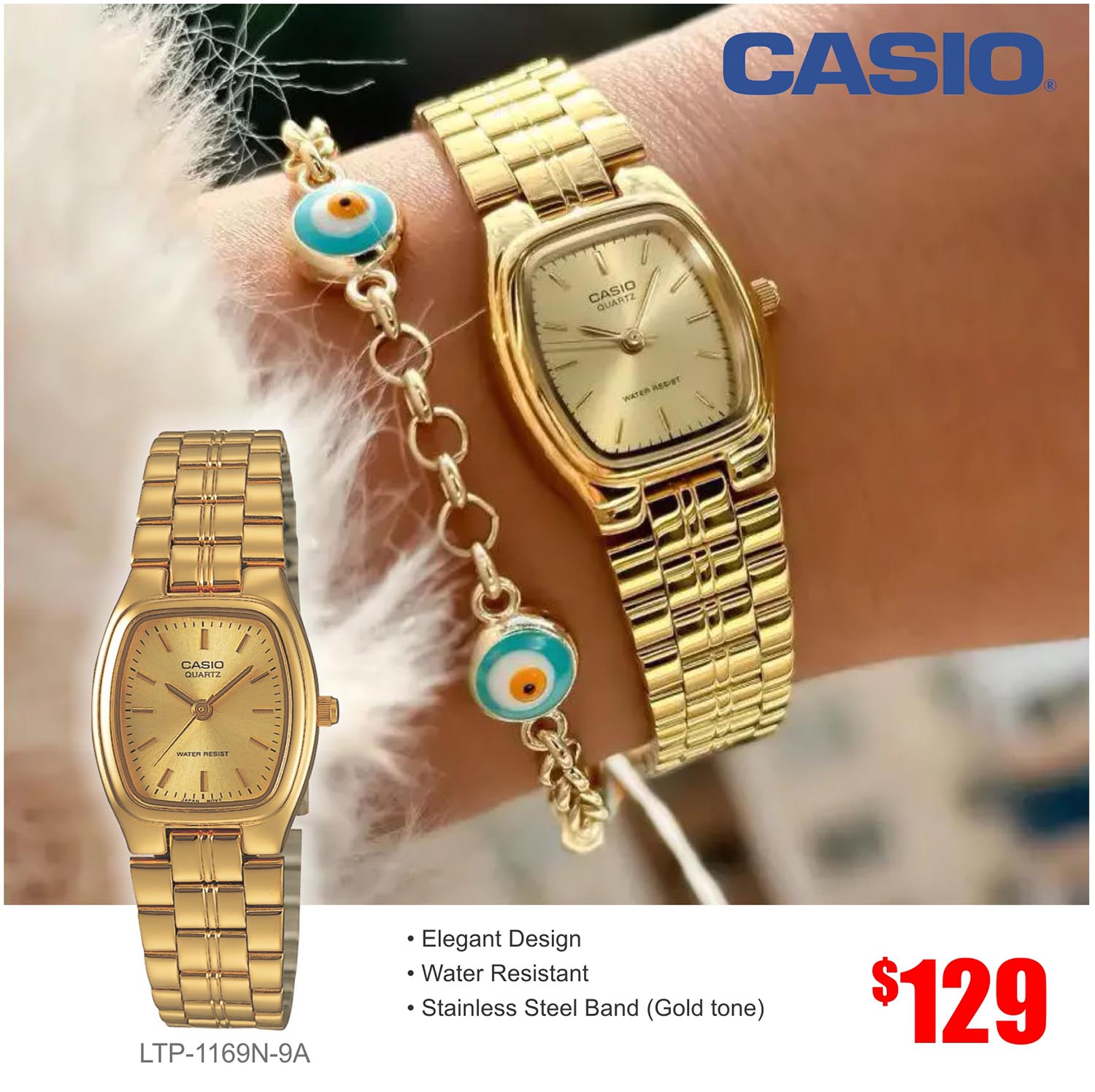 CASIO LTP-1169N-9A Women's Gold-Tone Watch