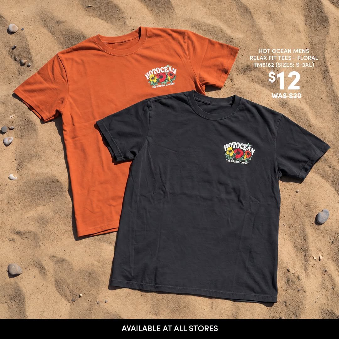 Hot Ocean Mens Relax Fit Tees - Floral