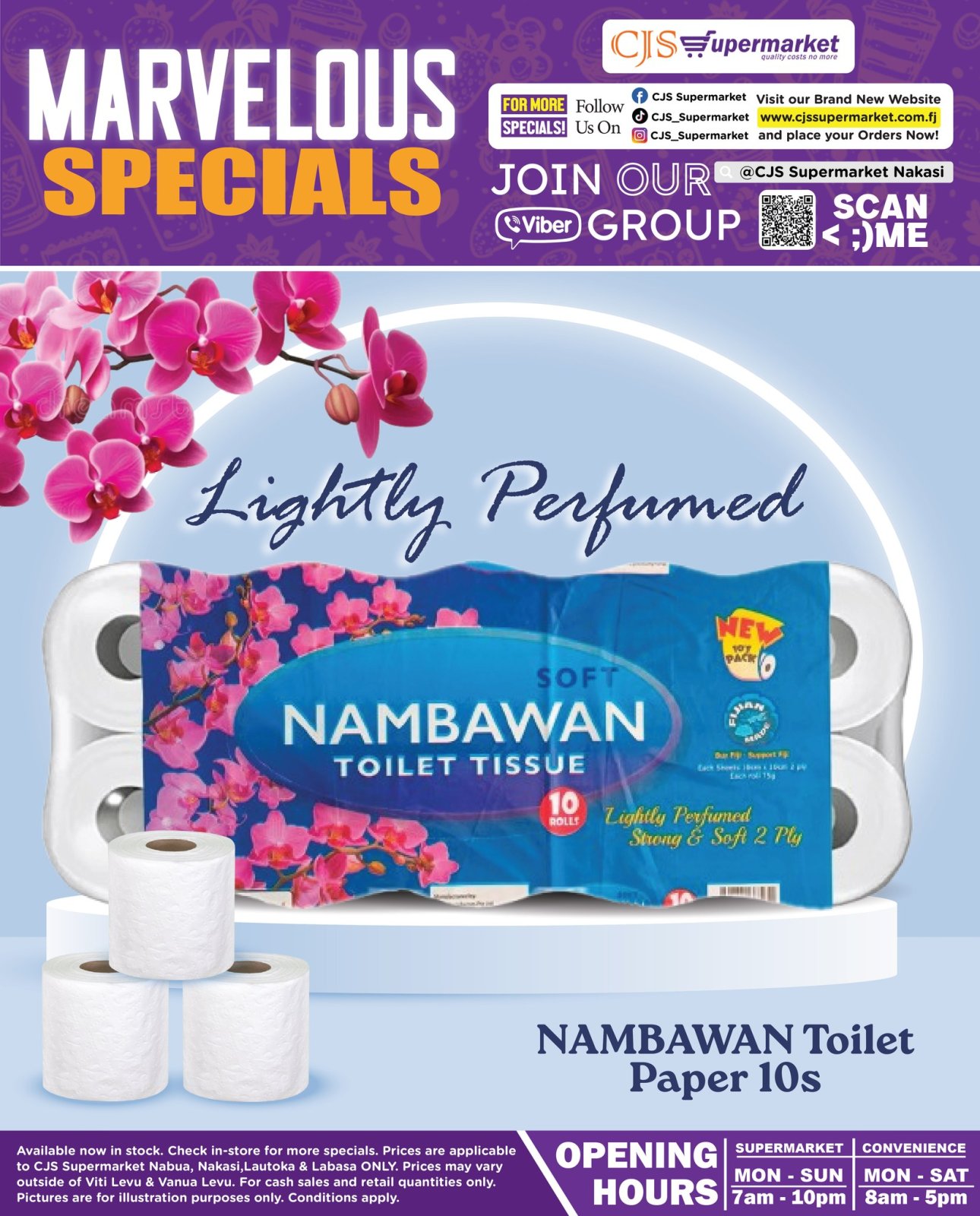 NAMBAWAN Toilet Paper 10s - Lightly Perfumed