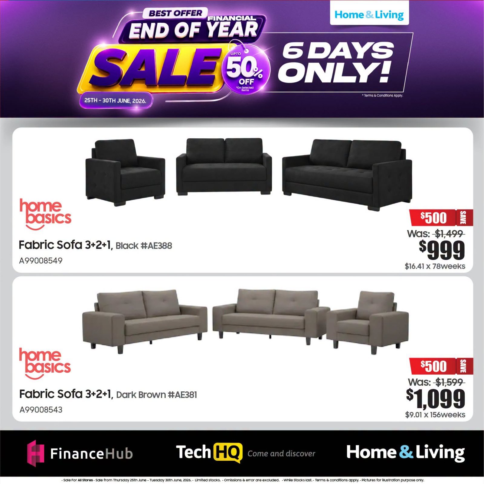 End of Year Sale – Up to 50% Off Fabric Sofas - Page 1