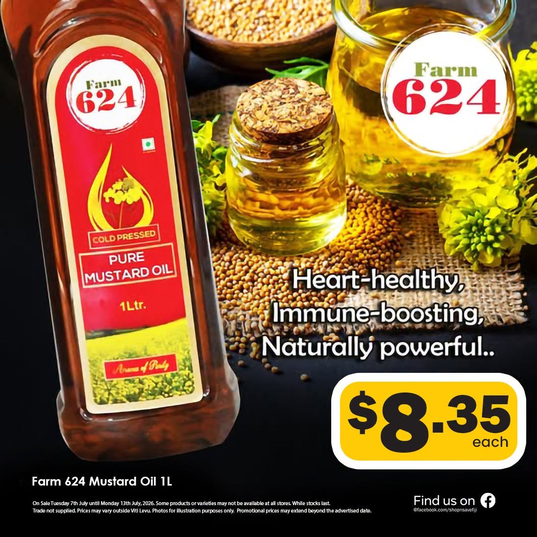 Farm 624 Pure Mustard Oil 1L